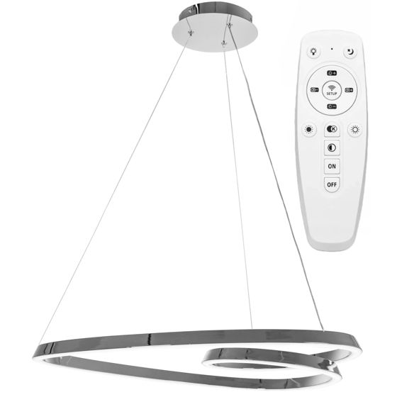 TOOLIGHT hängande taklampa LED APP798-CP LOOP Krom 63x61,5x75cm