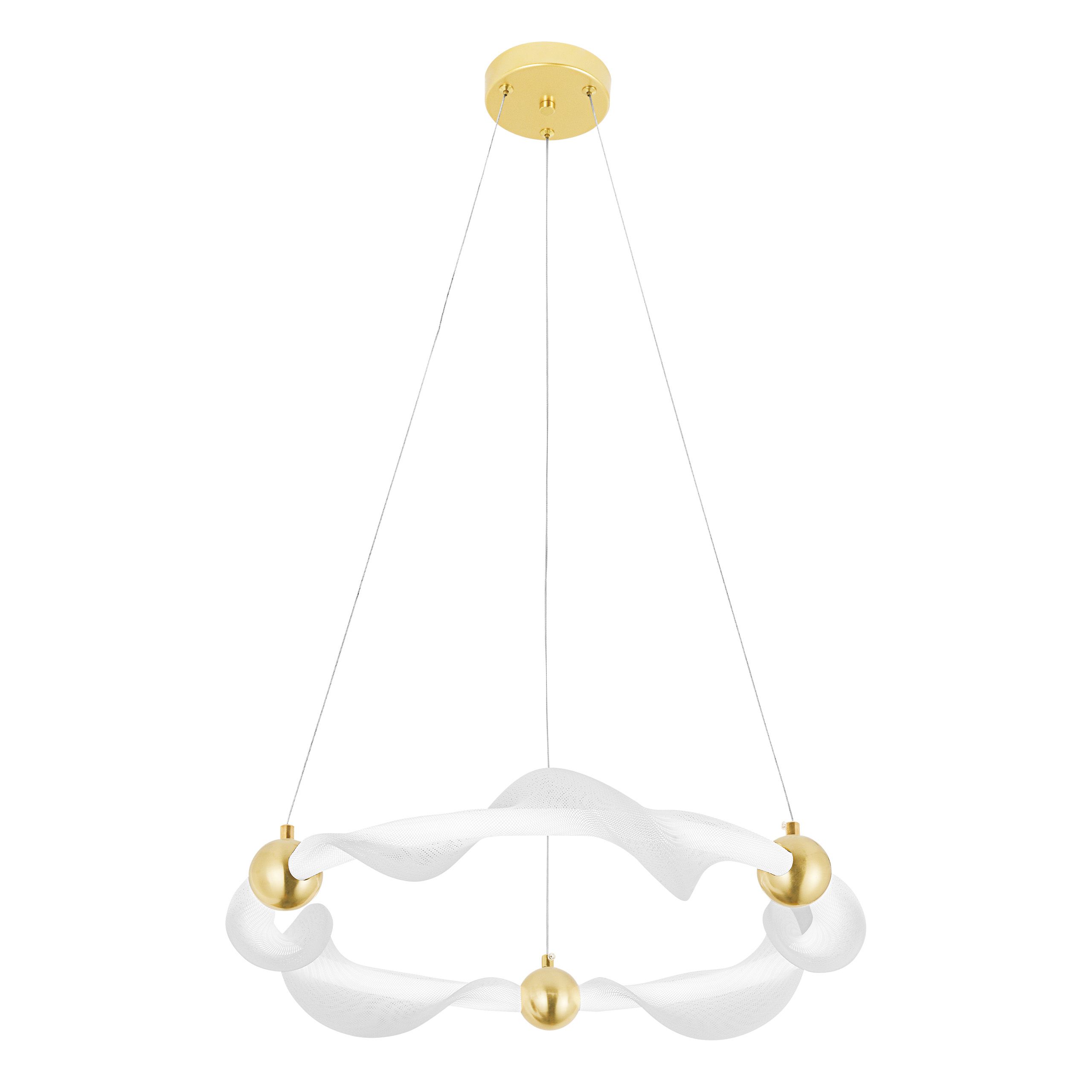 TOOLIGHT hängande taklampa LED G010-CP Vit/Guld 45x45x95cm