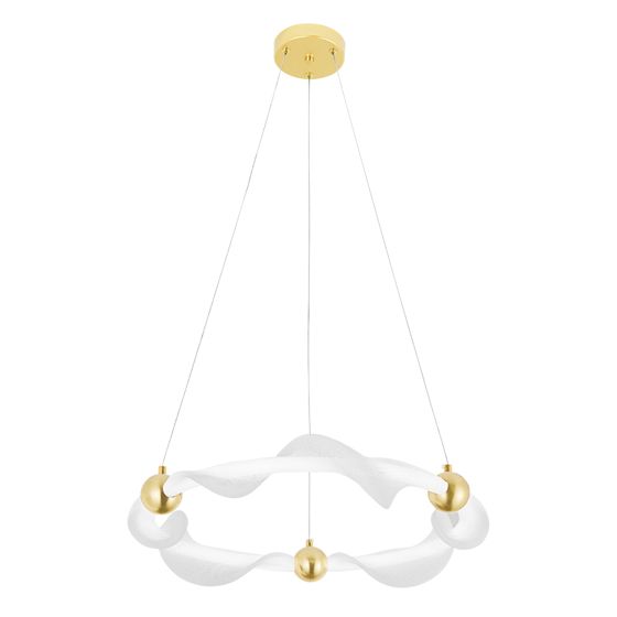 TOOLIGHT hängande taklampa LED G010-CP Vit/Guld 45x45x95cm