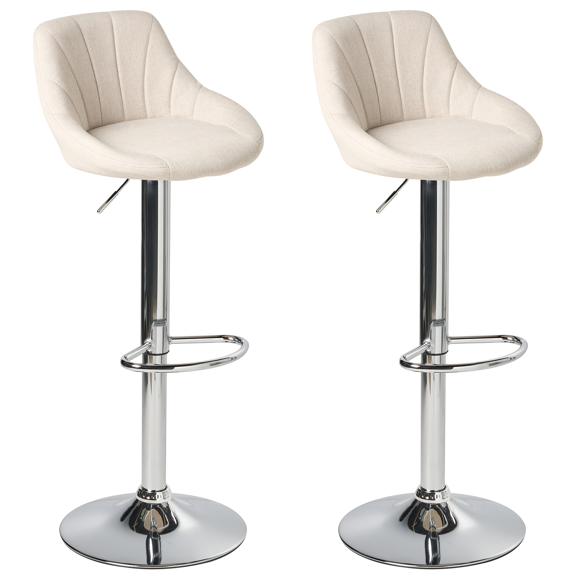 Set med 2 barstolar LUCCA Vridbar Ljusbeige