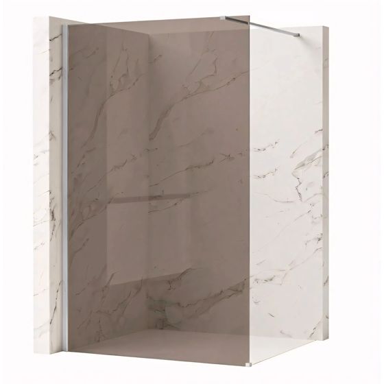 REA Duschvägg Flexi brown 110 Krom, 120x110x195cm