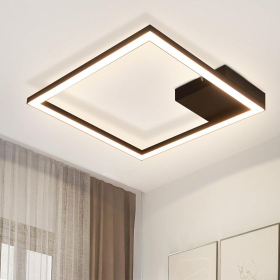 NETTLIFE LED - taklampa, varmvit, modern, halllampa, svart, 12W, 3000K