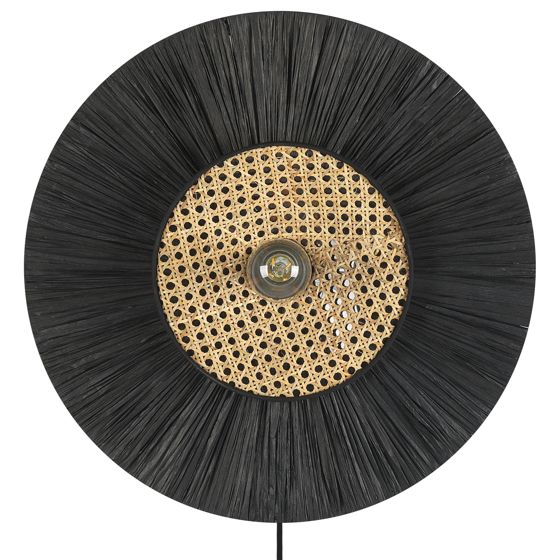 Vägglampa YAAPI Papper Svart
