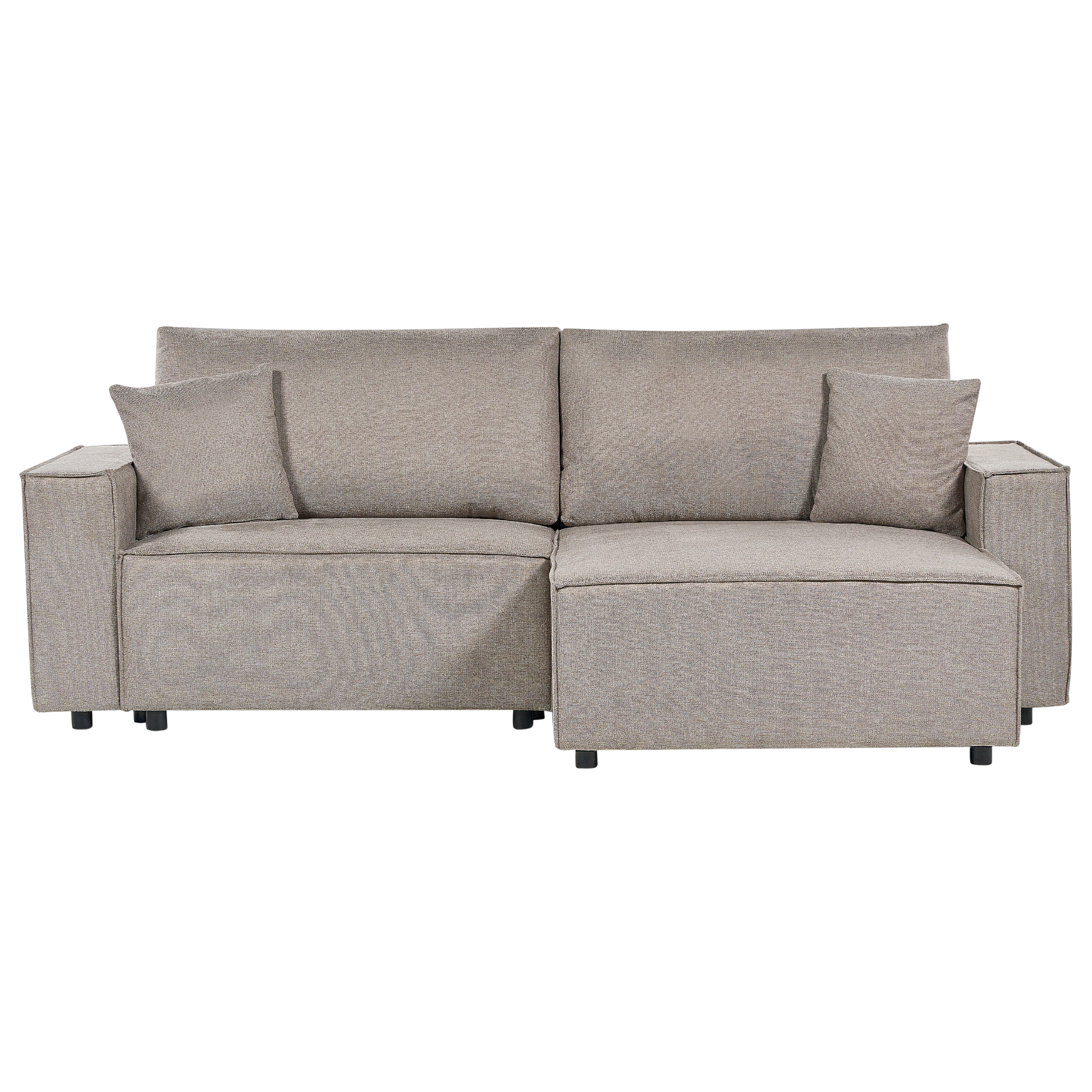 Bäddsoffa 3-sits KARILA med förvaring Taupe Vänstervänd