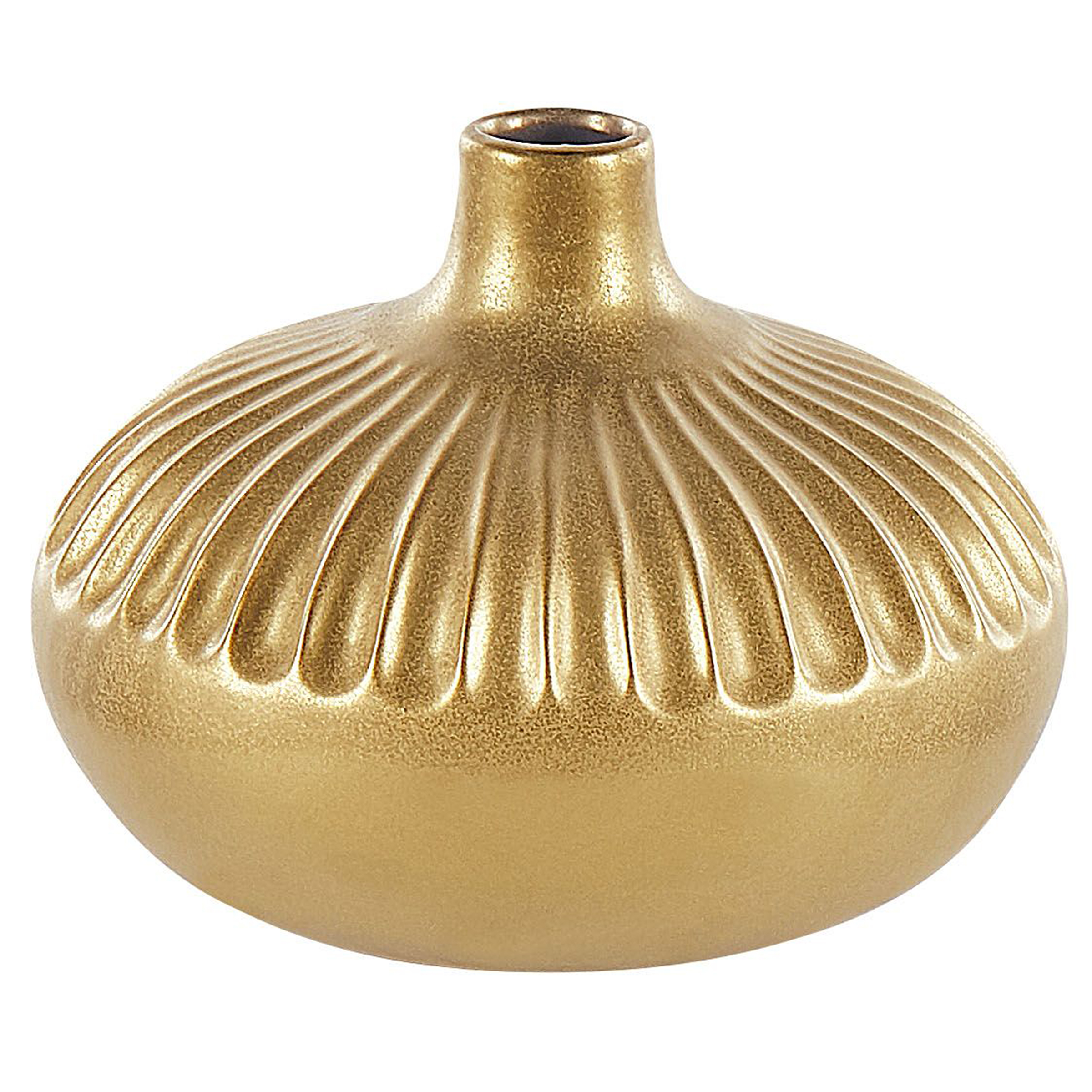 Dekorationsvas CERCEI 20 cm Stengods Guld
