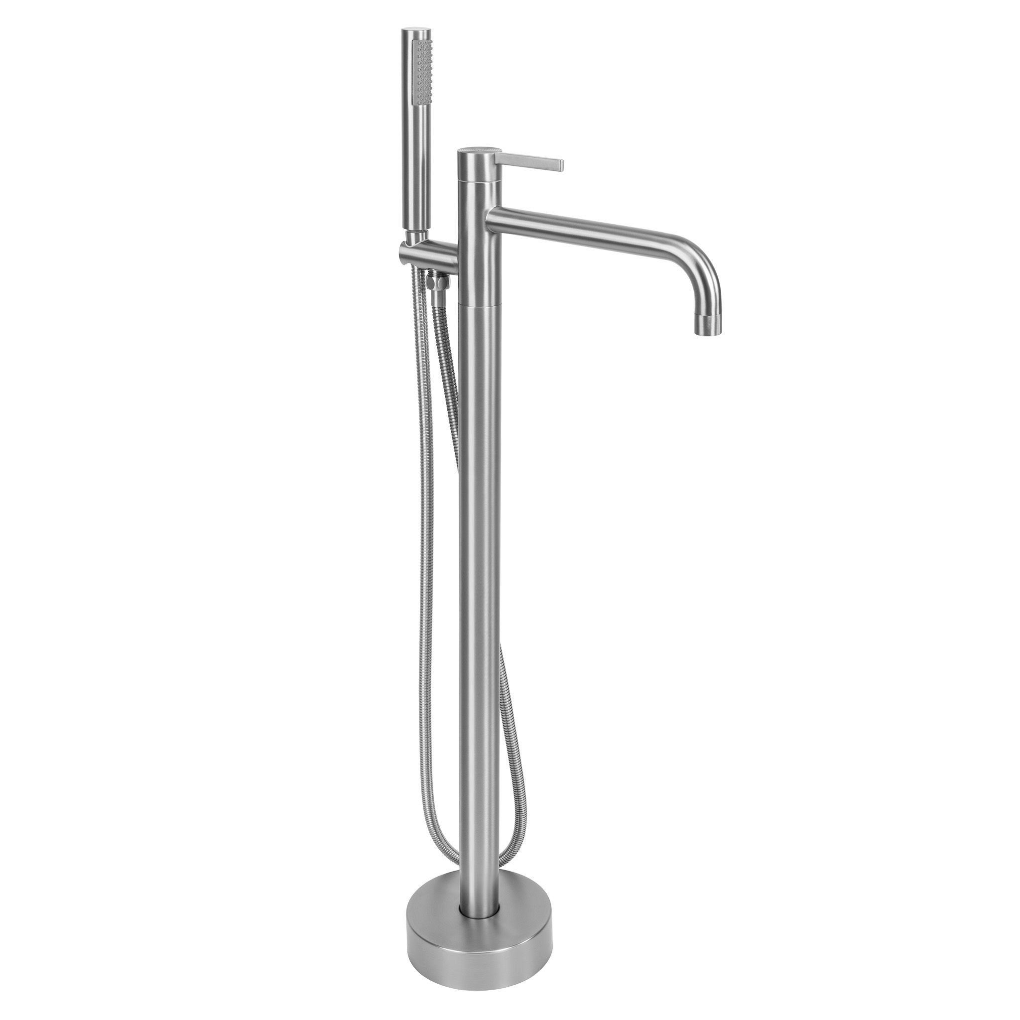 REA golvstående badkarsblandare Foster , Borstad nickel, 23,5x16x87cm