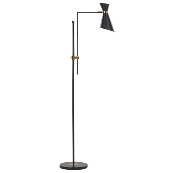 Golvlampa MELAWI Metall Svart