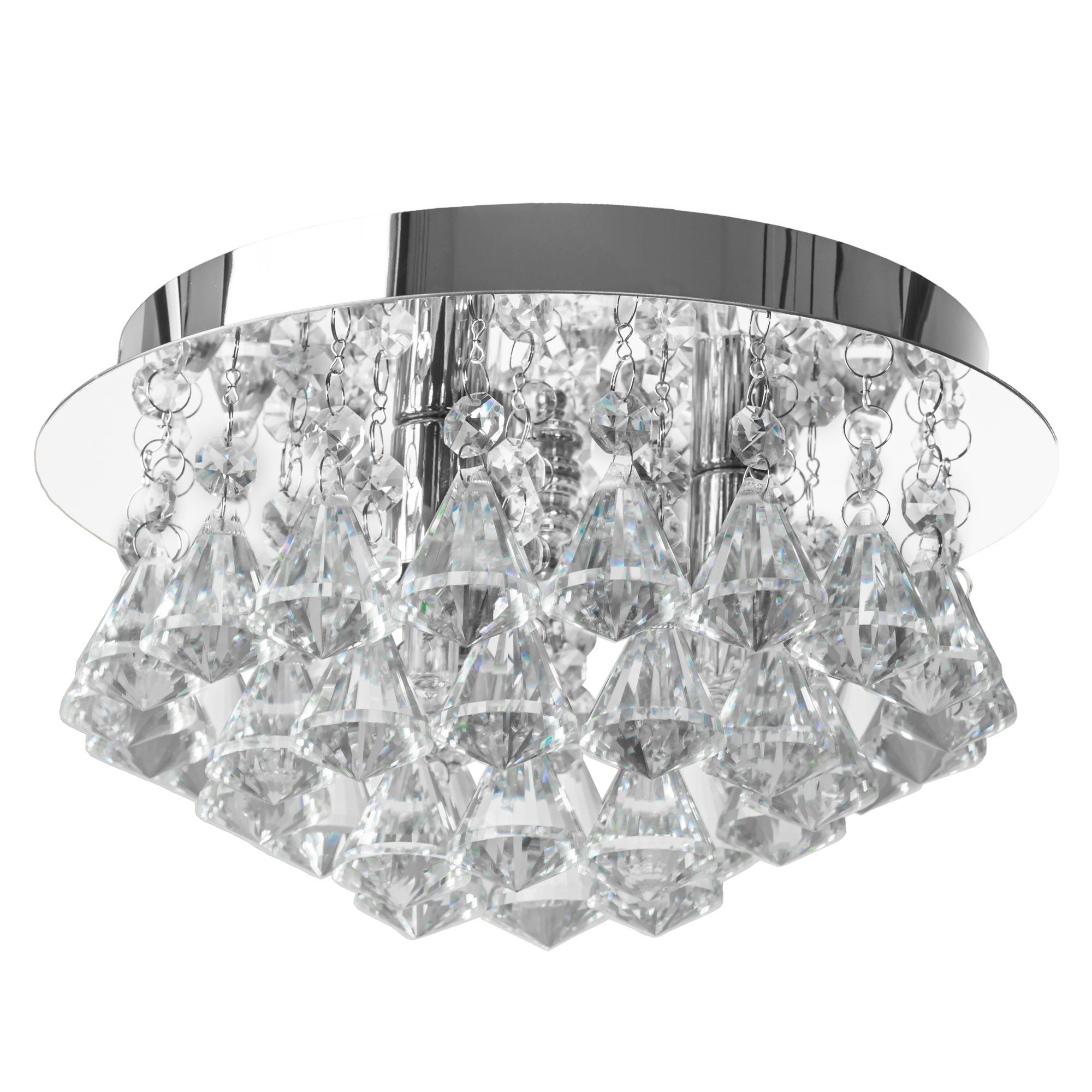 TOOLIGHT taklampa APP1039-C Krom 25x25x14,5cm