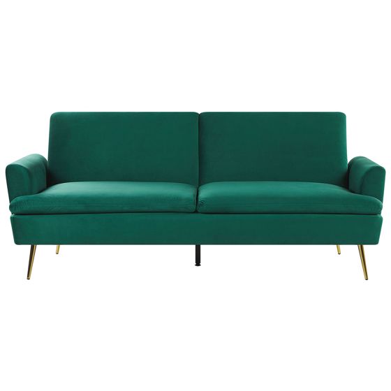 Bäddsoffa 3-sits VETTRE Sammet Mörkgrön