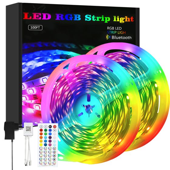 NETTLIFE 30m, IP 20, LED-remsa, flerfärgad, i plast