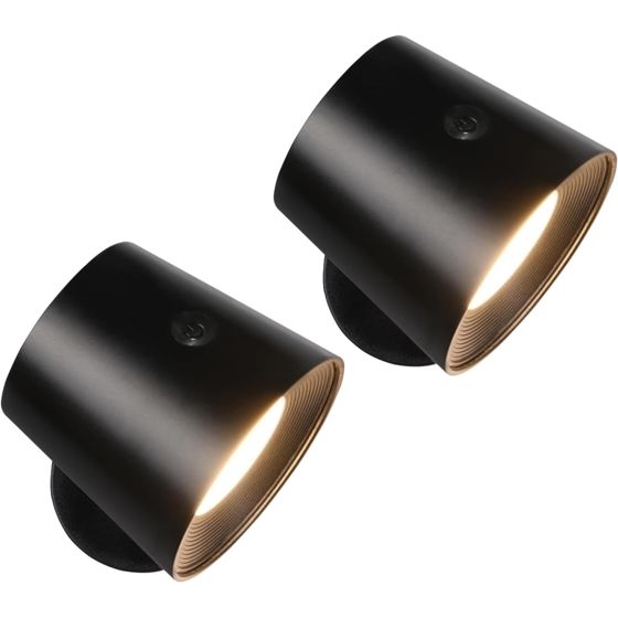 NETTLIFE 2-delat set, inomhusbruk, metall, burvägglampa, dimbar, modern, 360° justerbar, metalltaklampa