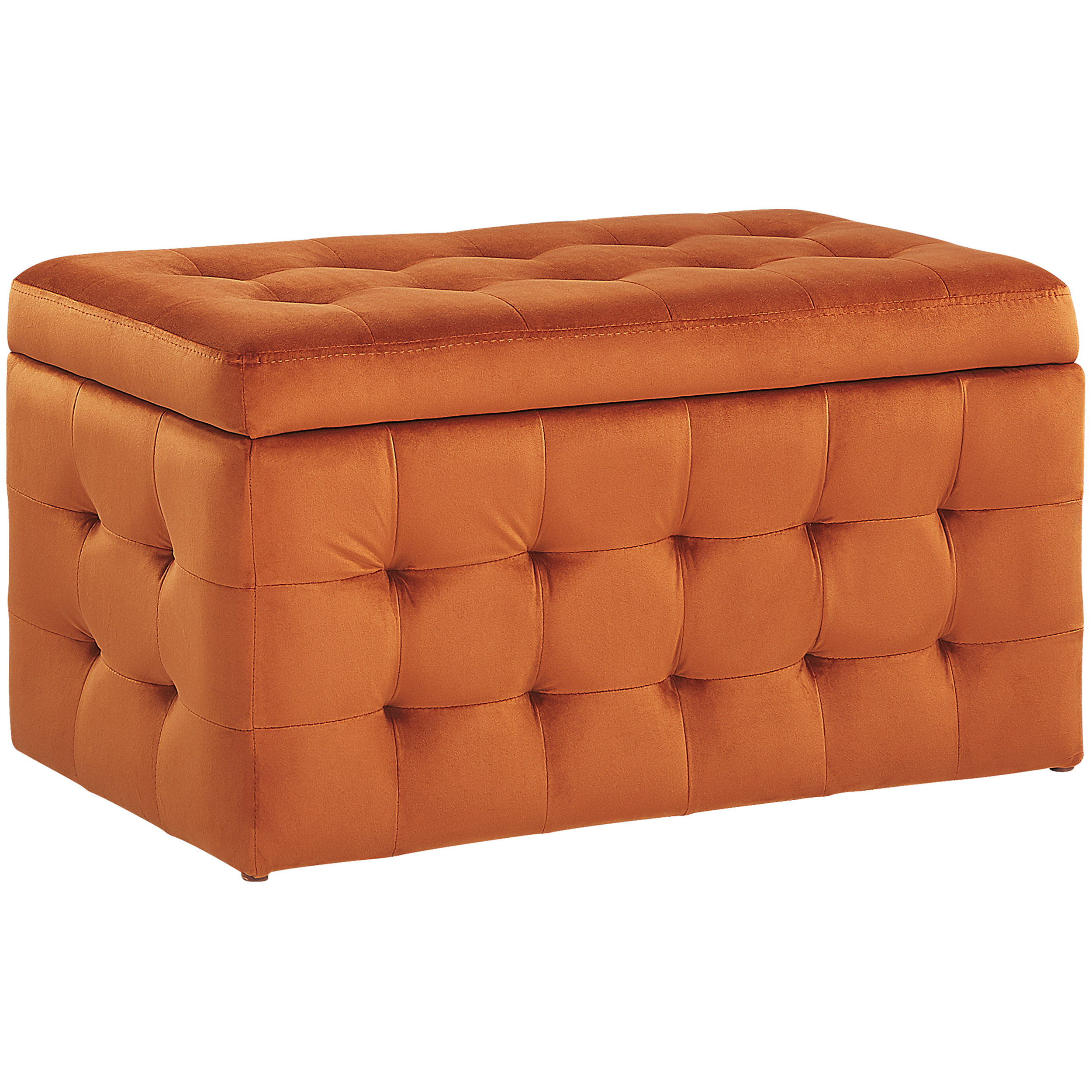 Fotpall med förvaring MICHIGAN Sammet Orange