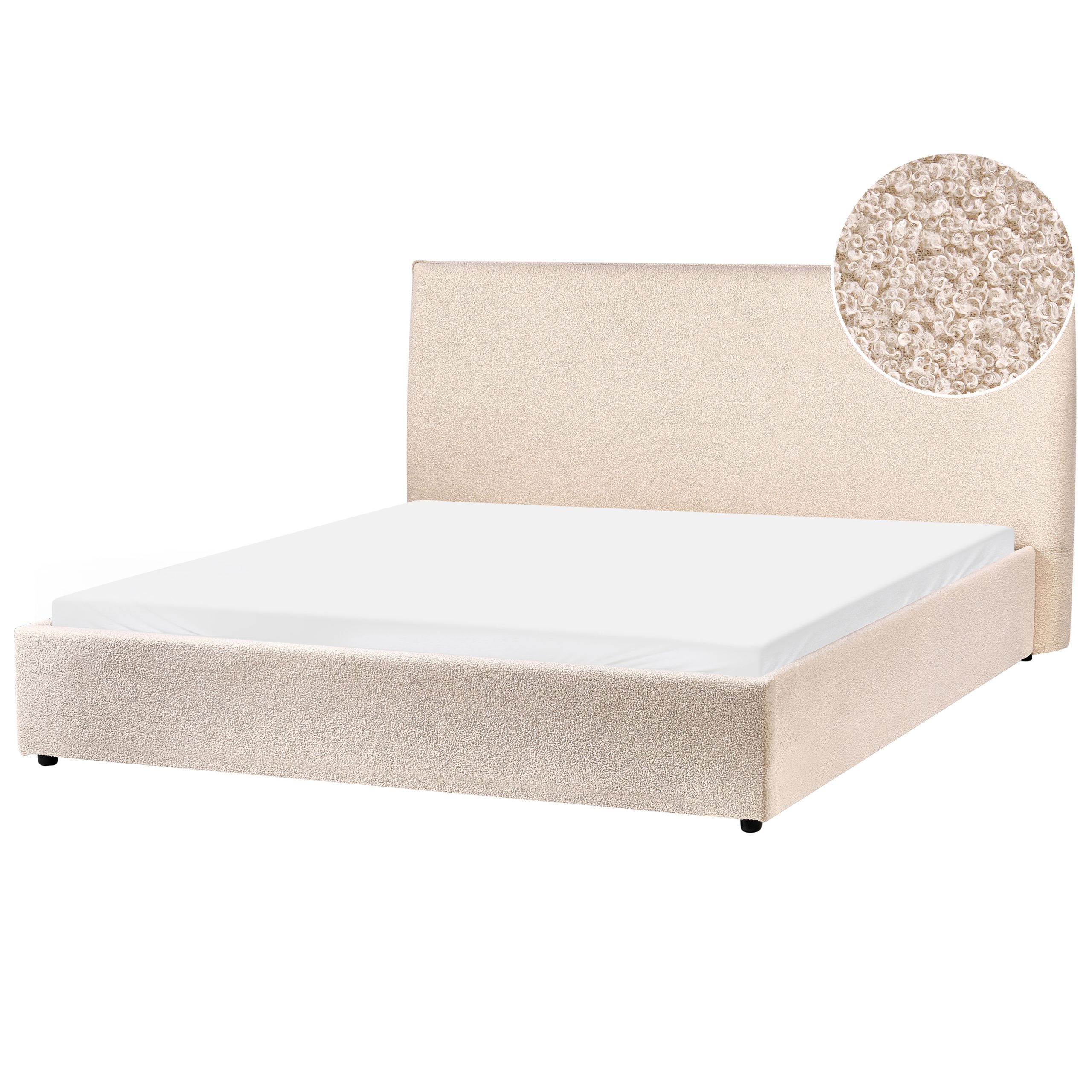 Vattensäng Bouclé LAVAUR 160 x 200 cm Beige