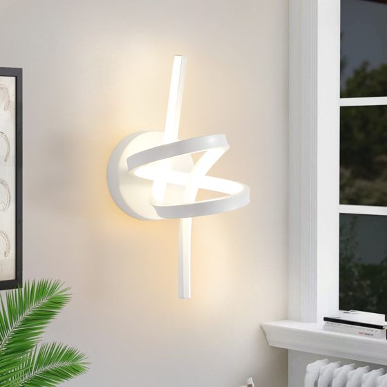 NETTLIFE LED - vägglampa svart för inomhusbruk, 7W, varmvit, 3000K, modern, trappuppgång, aluminium