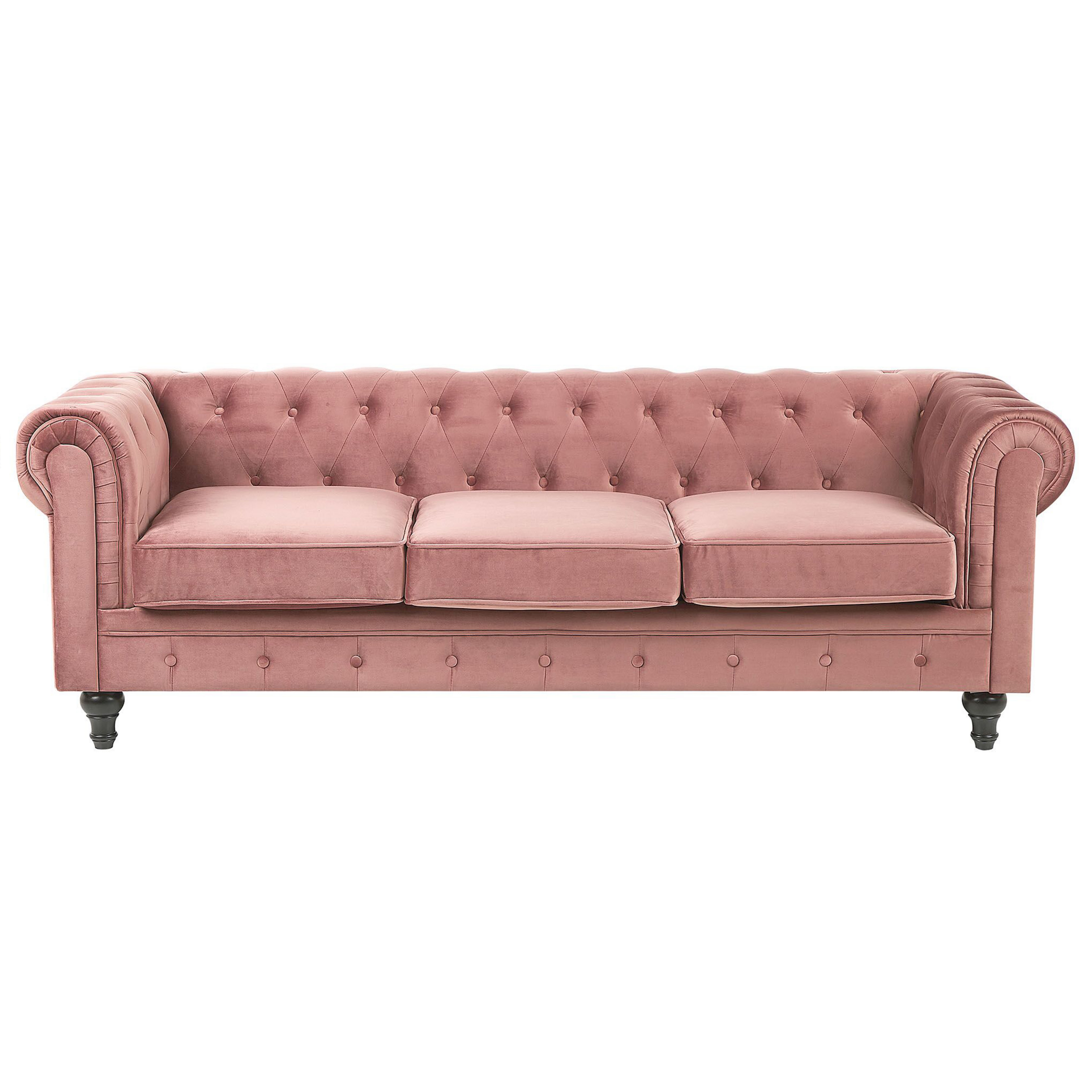 Soffa 3-sits CHESTERFIELD Sammet Rosa
