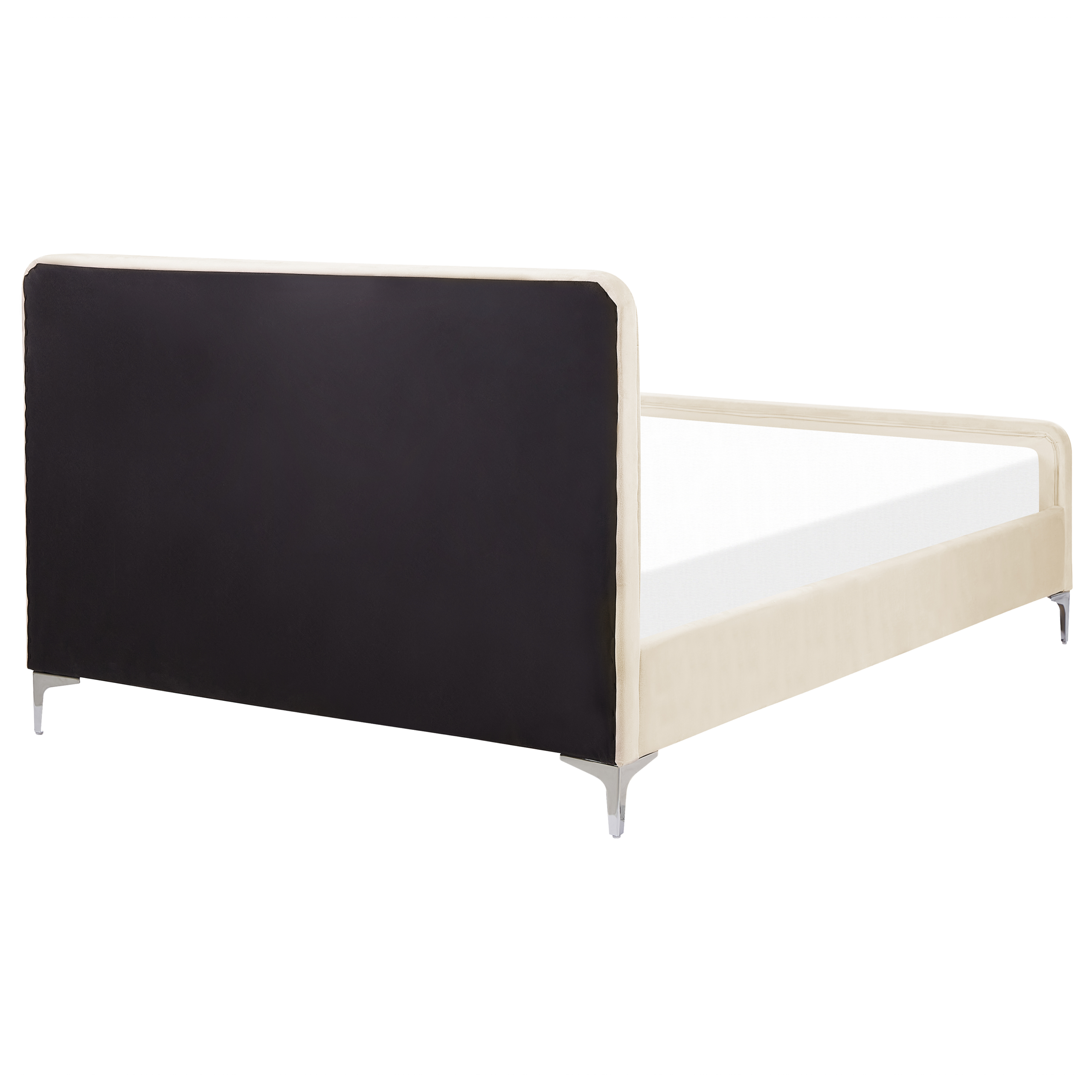 Säng med lamellram Sammet LUNAN 140 x 200 cm Ljusbeige