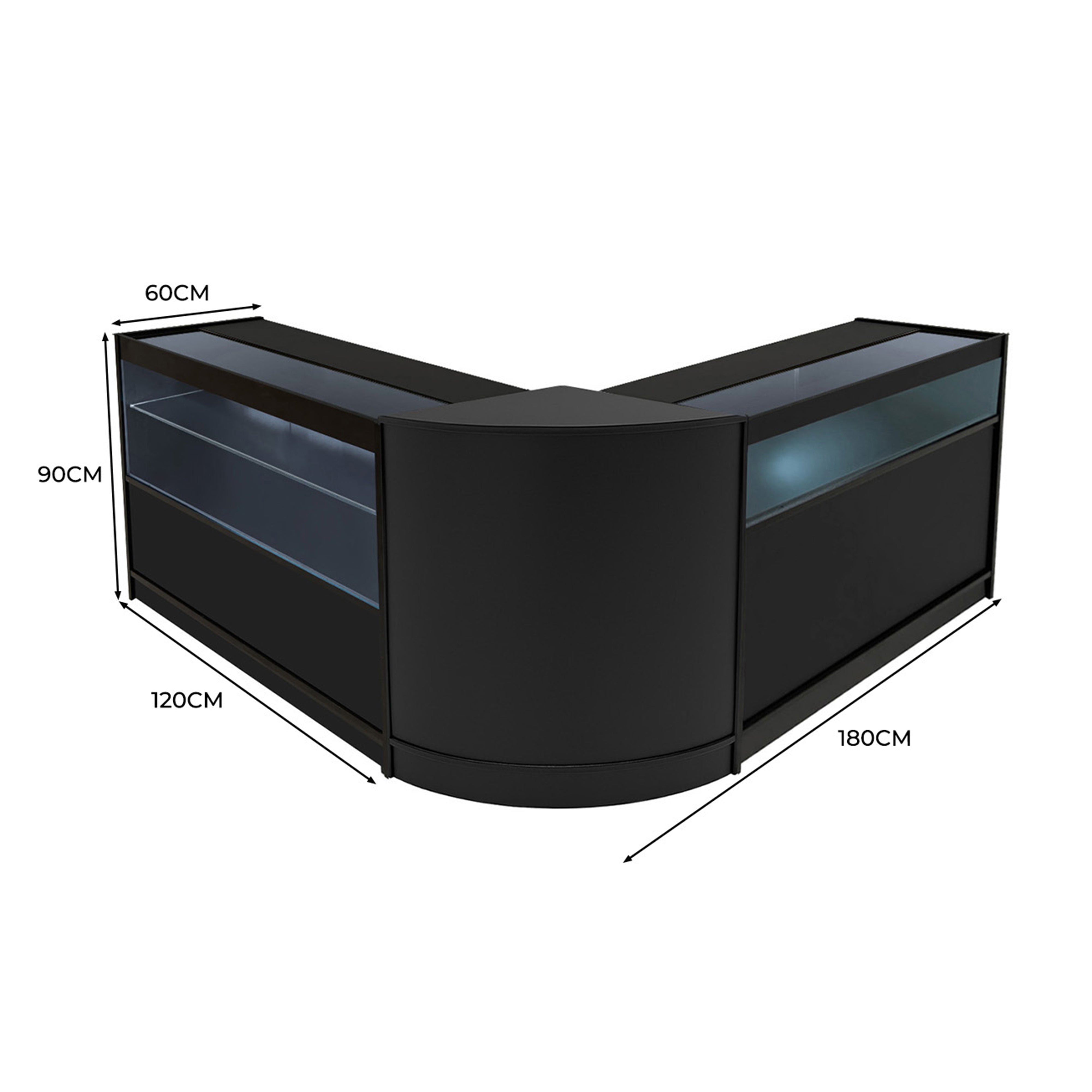 Adonis LED-diskset B1200, C1200 och CM60 - svart