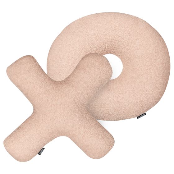 Set med 2 prydnadskuddar HESPERIS Bouclé Pastellrosa Monokromt