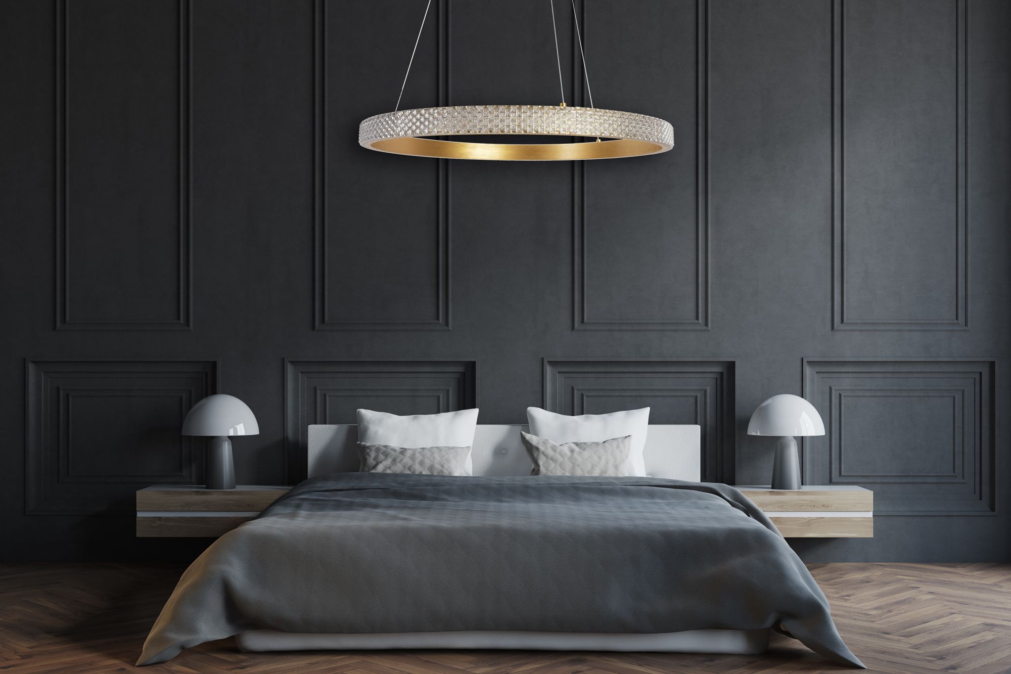 TOOLIGHT hängande taklampa APP1203-CP 60CM Guld 60x18x80cm