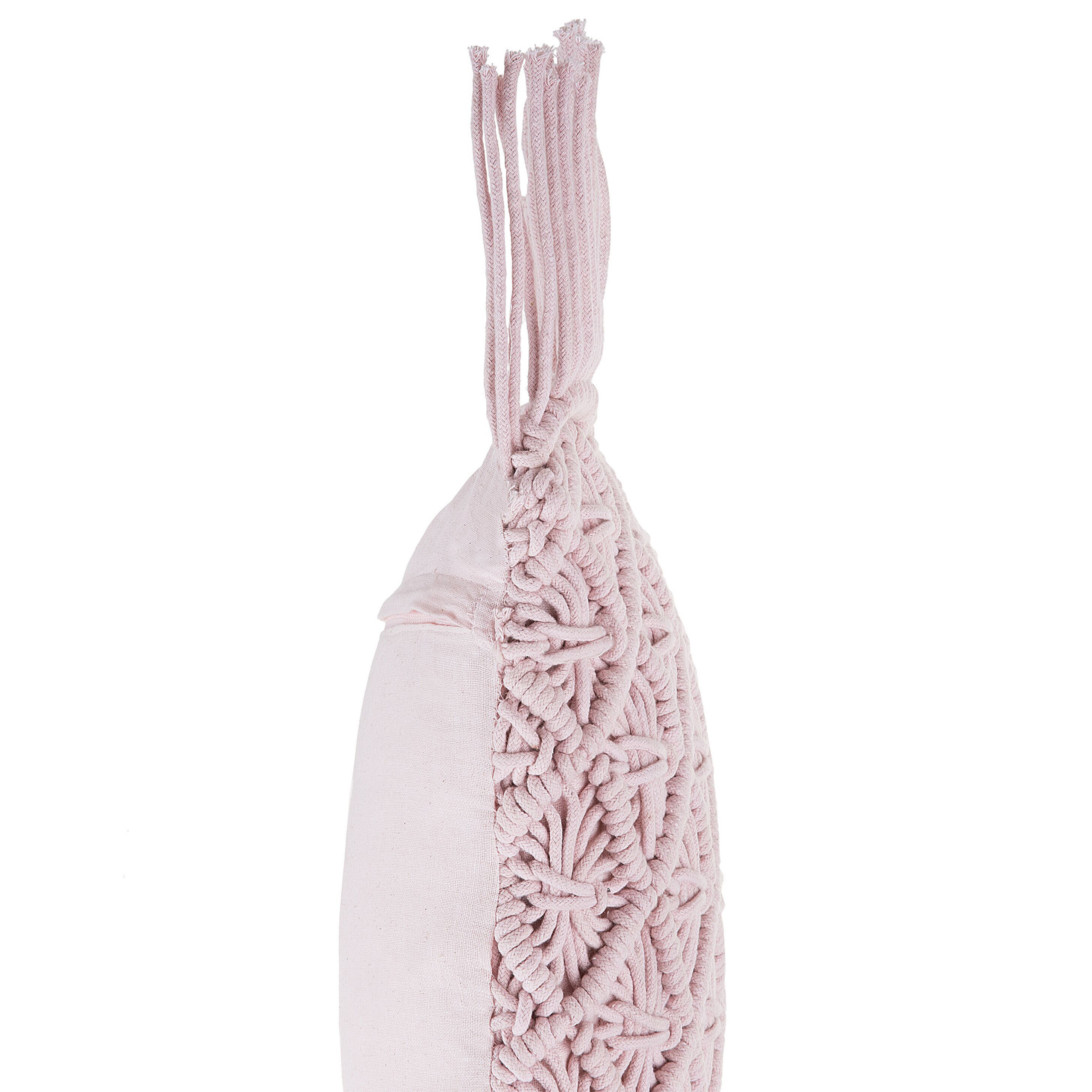 Set med 2 prydnadskuddar YANIKLAR 40 x 40 cm Bomull Rosa Geometriskt tryck