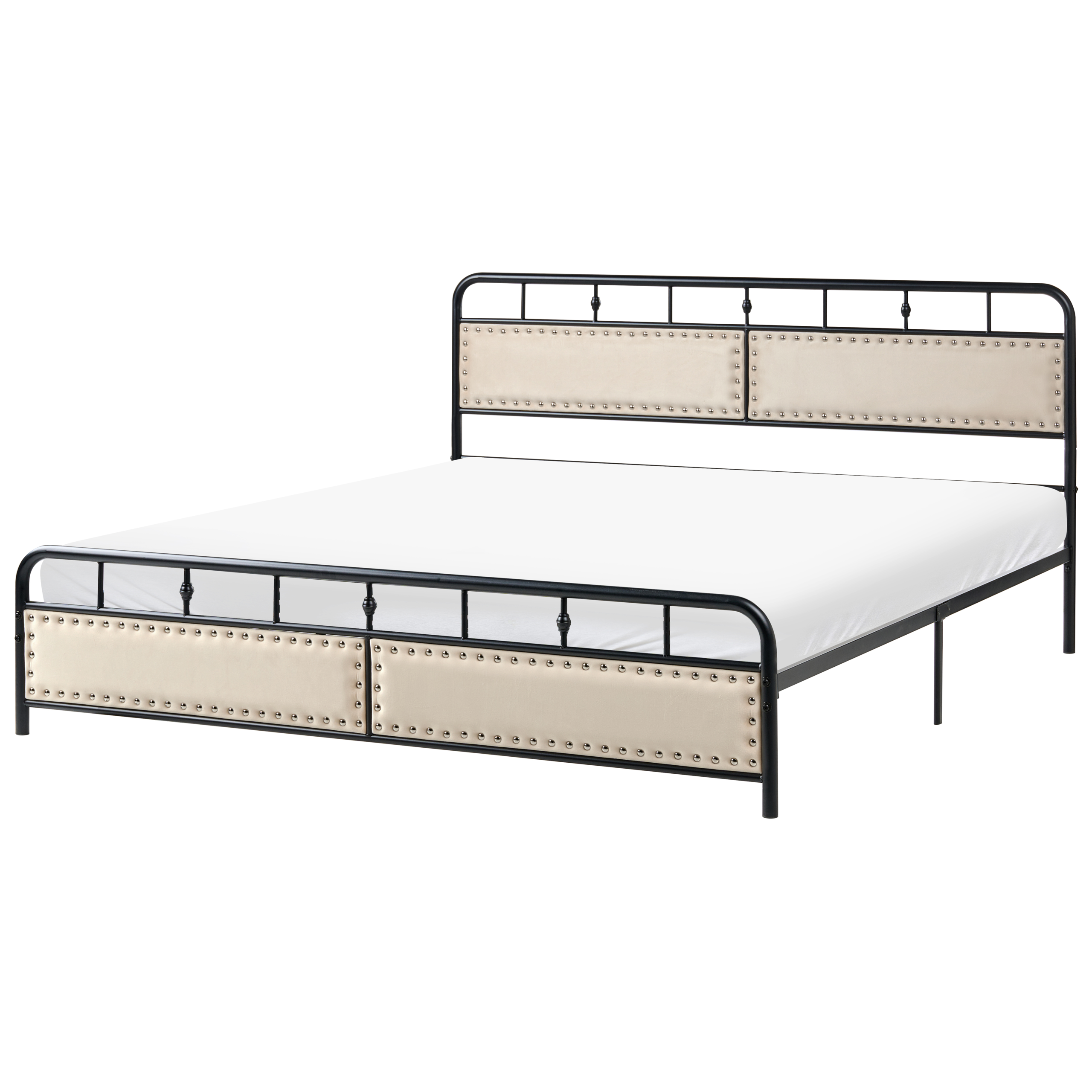 Säng med lamellram Metall BREUILLET 180 x 200 cm Svart