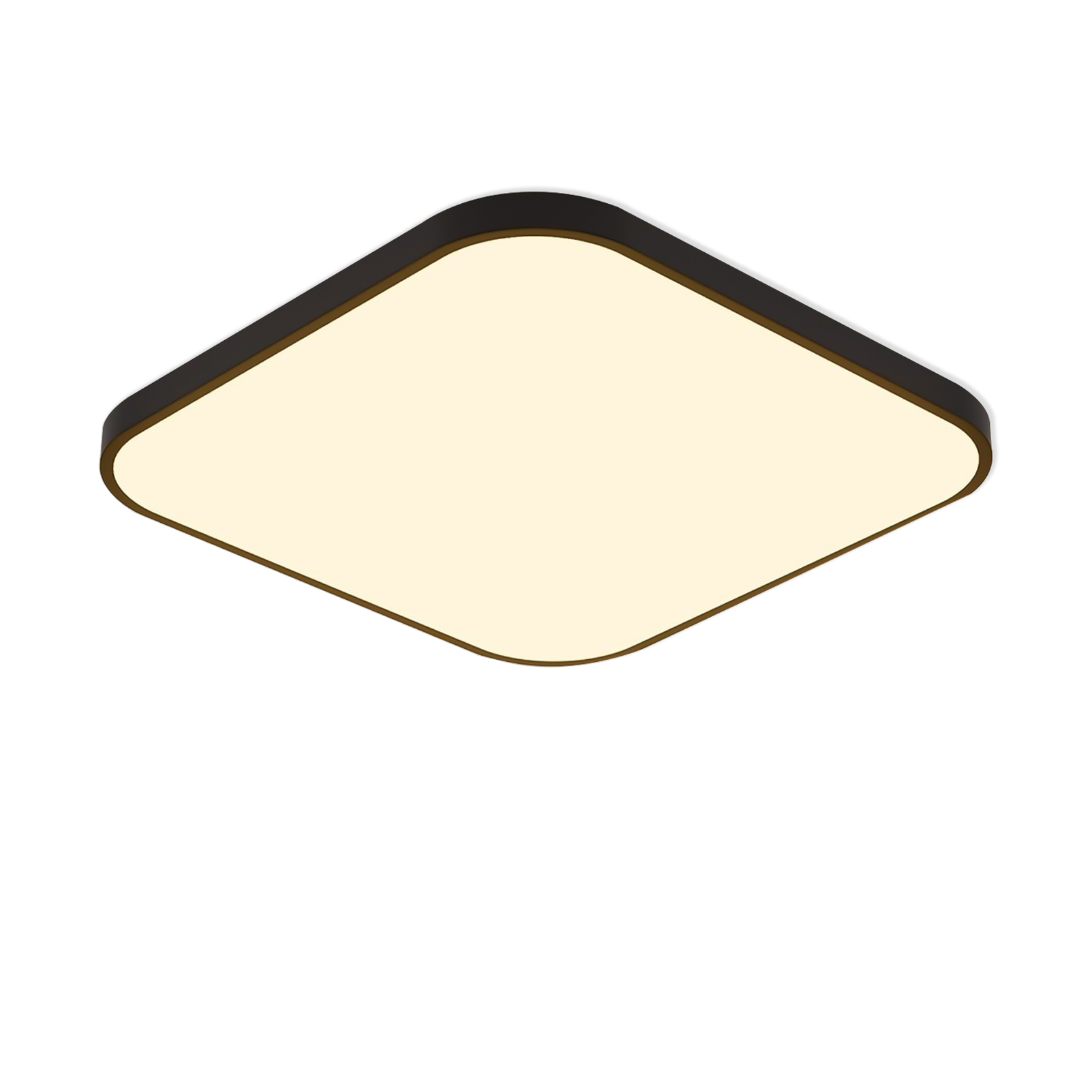 NETTLIFE LED - taklampa, platt, 27 cm kök, lampa, svart, varmvit, 19W, fyrkantig, sovrum Badrum, lampa, IP44