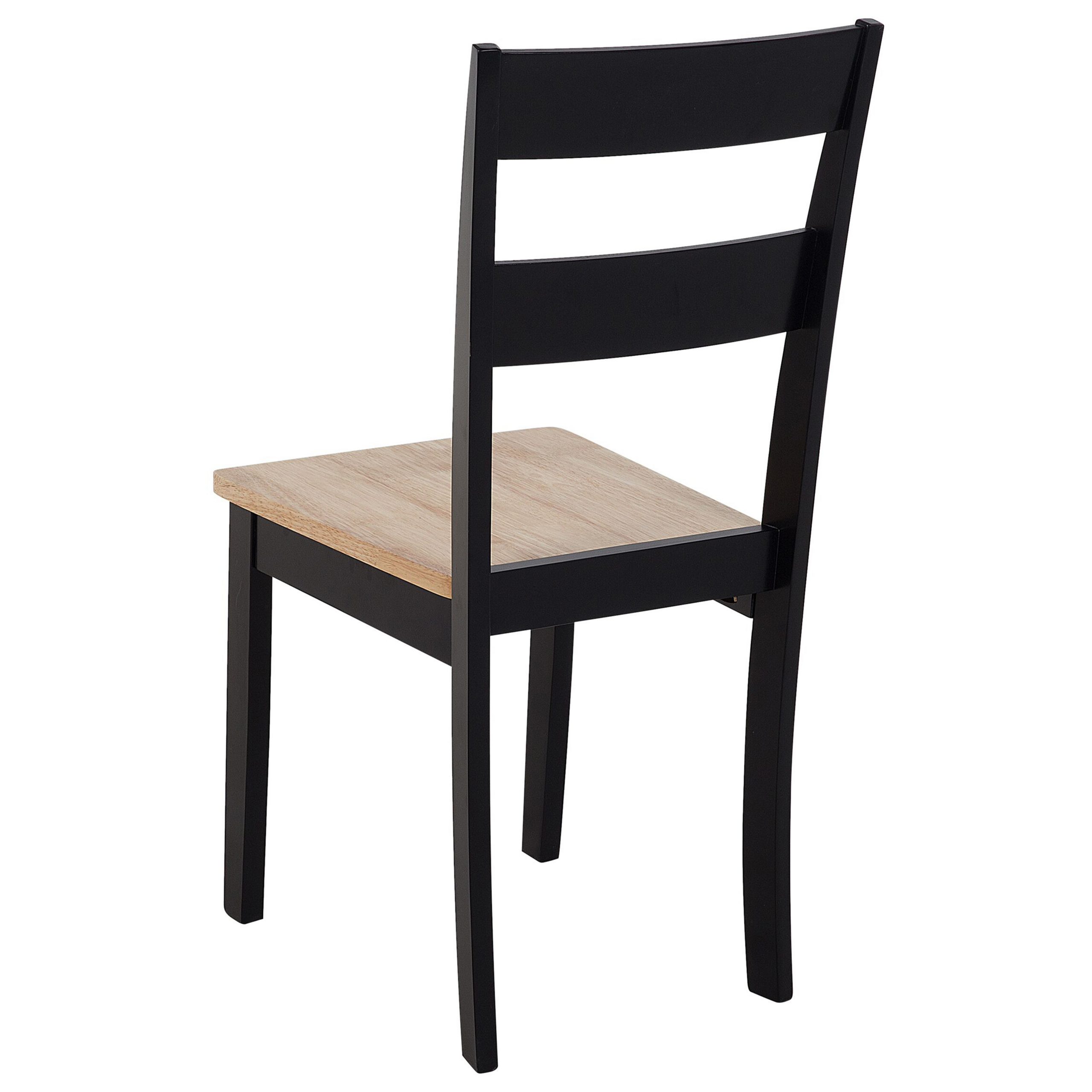 Set med 2 matstolar GEORGIA Trä Svart