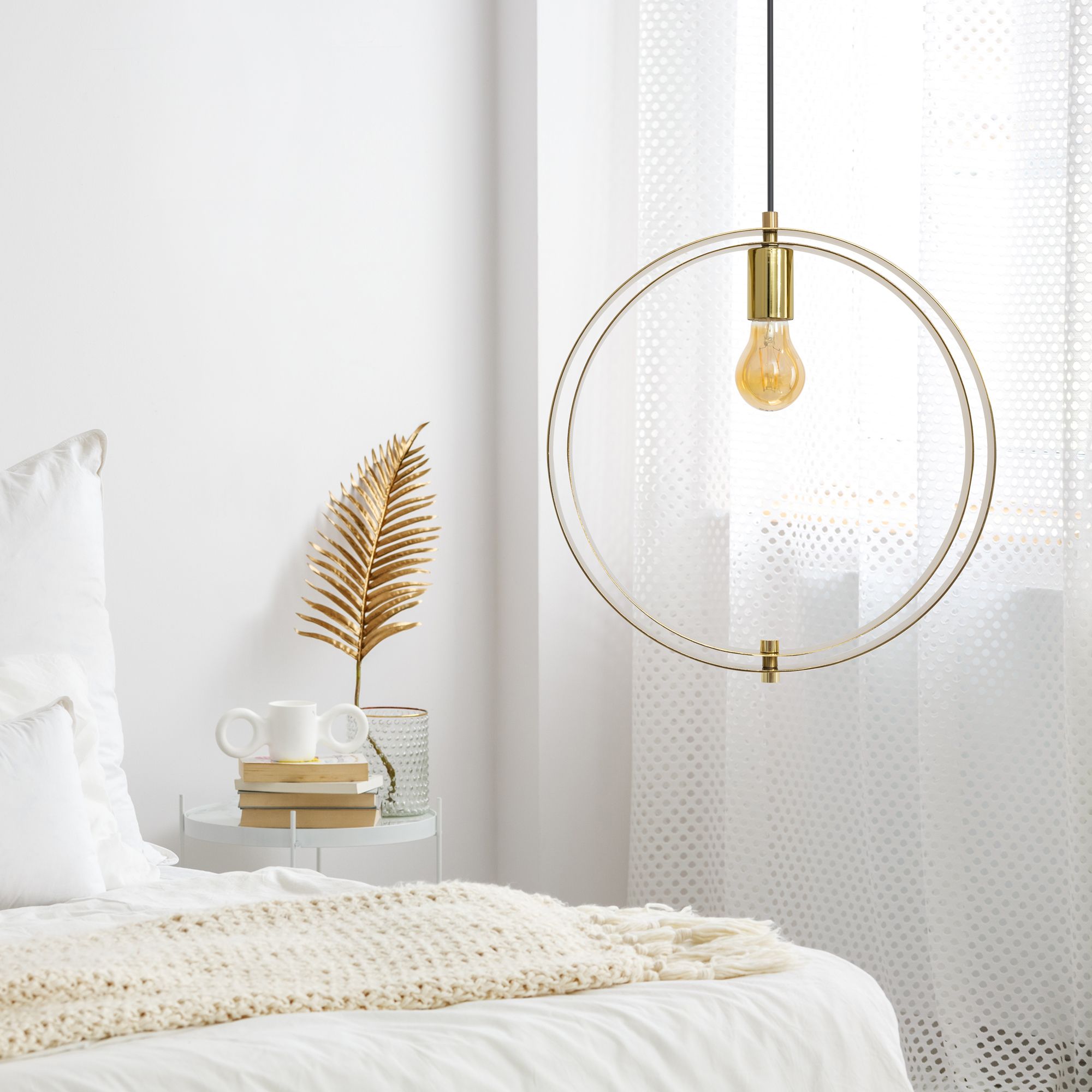 TOOLIGHT hängande taklampa APP961-1CP Guld 37x37x90cm