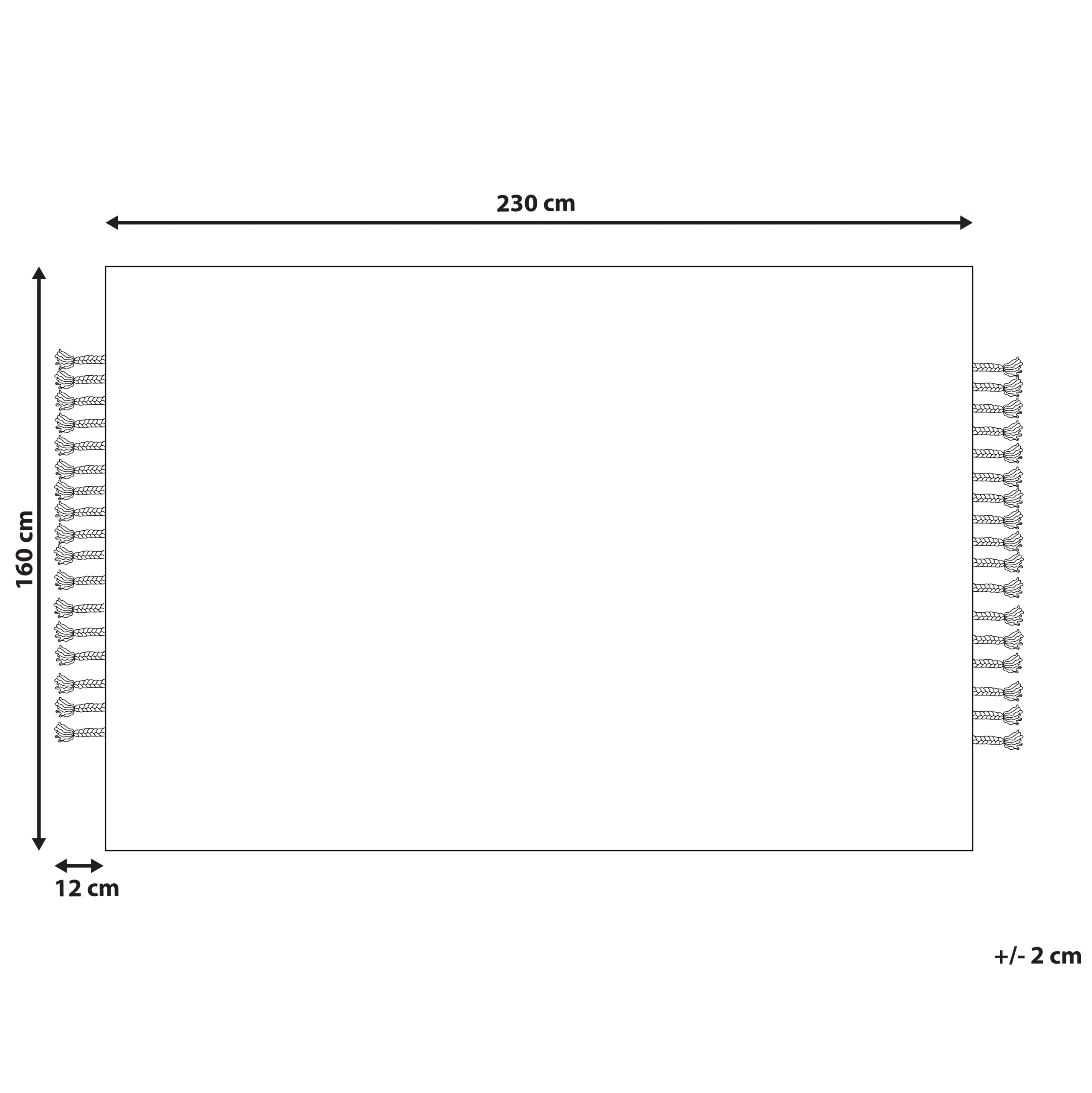 Matta DEDEMLI Beige 160 x 230 cm Jute