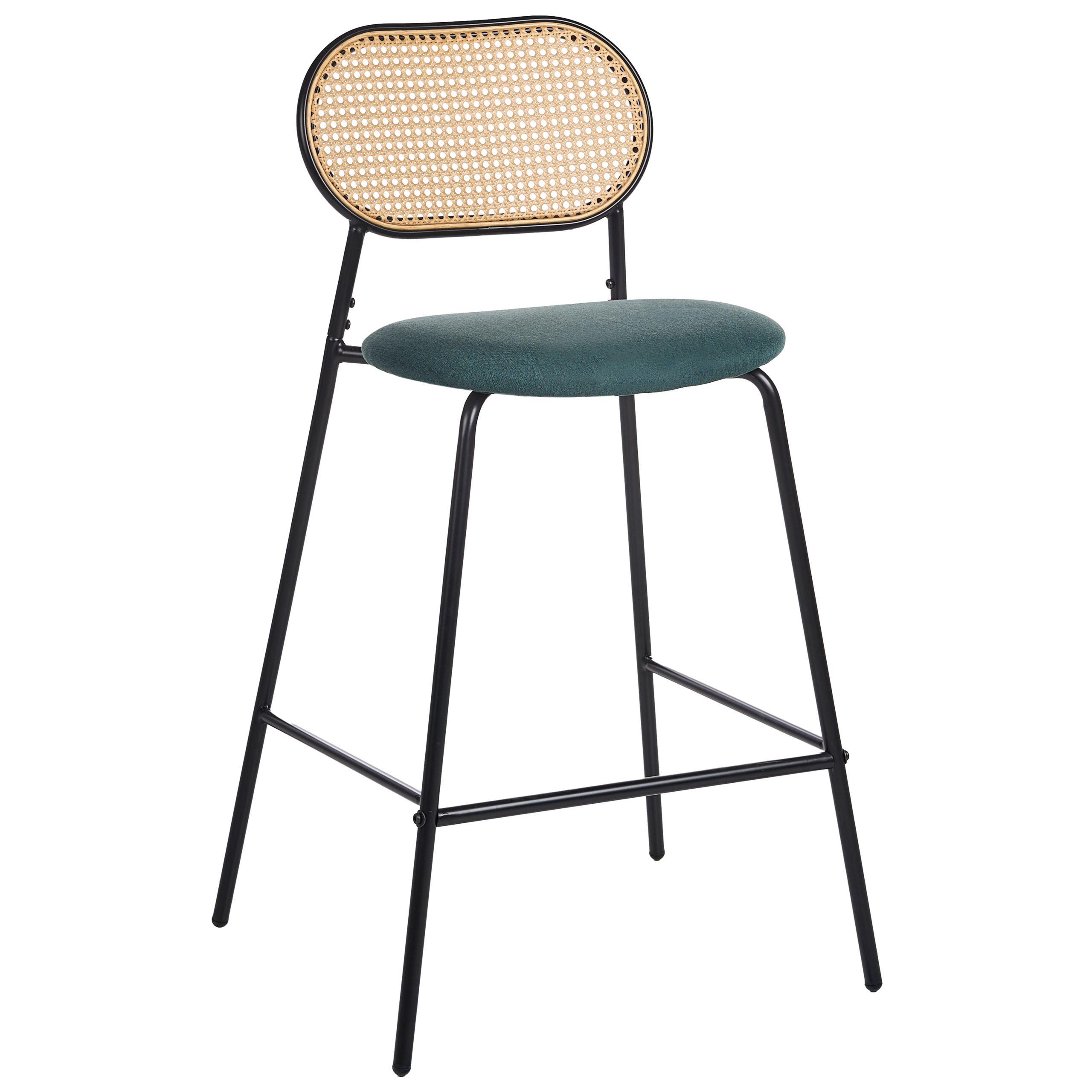 Set med 2 barstolar ADAVER Svart