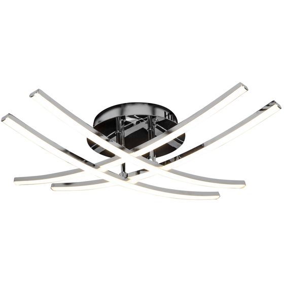 TOOLIGHT taklampa LED APP398-C Krom 58x58x10cm