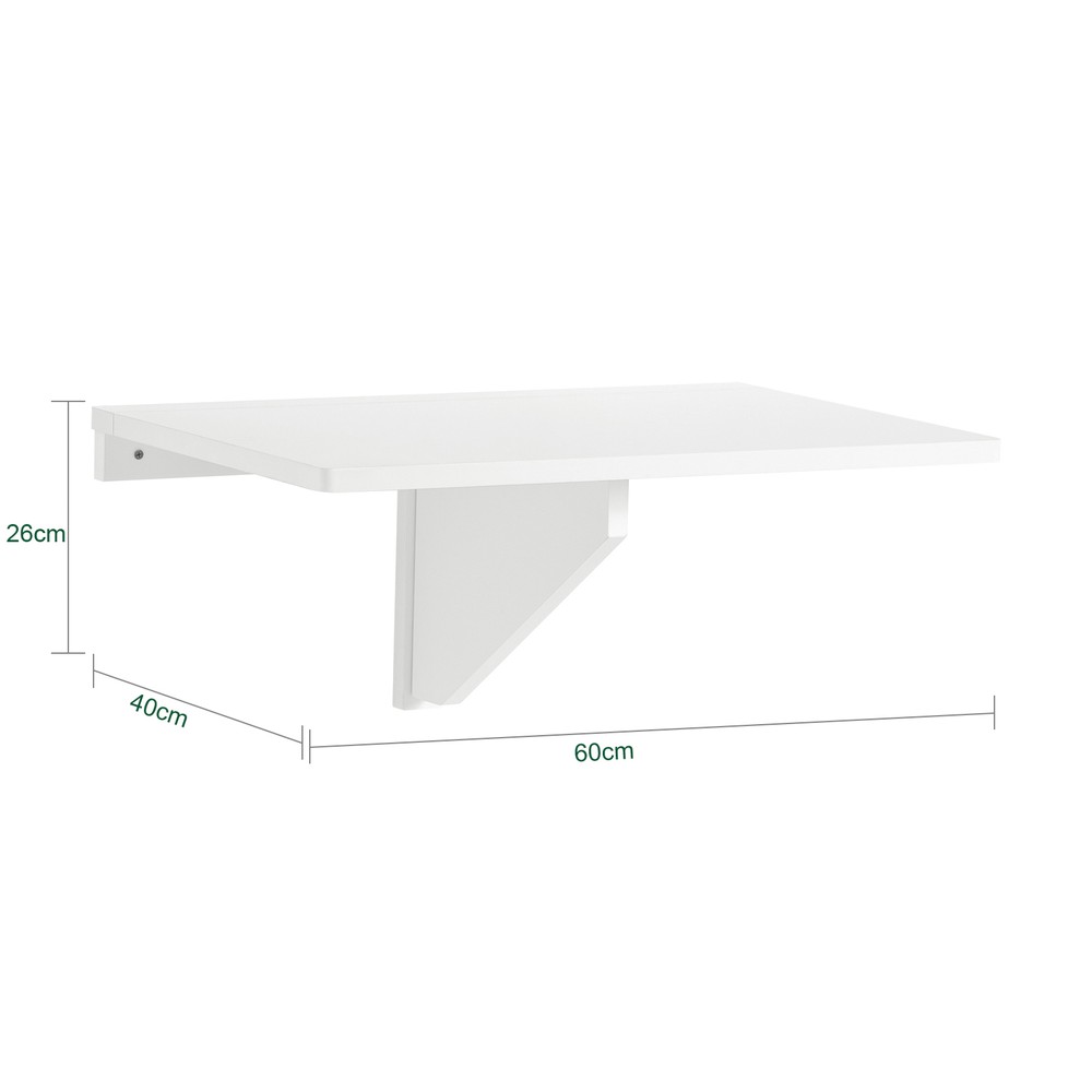 SoBuy Väggmonterat klaffbord, Skrivbord, Barbord, Datorbord, FWT03-W