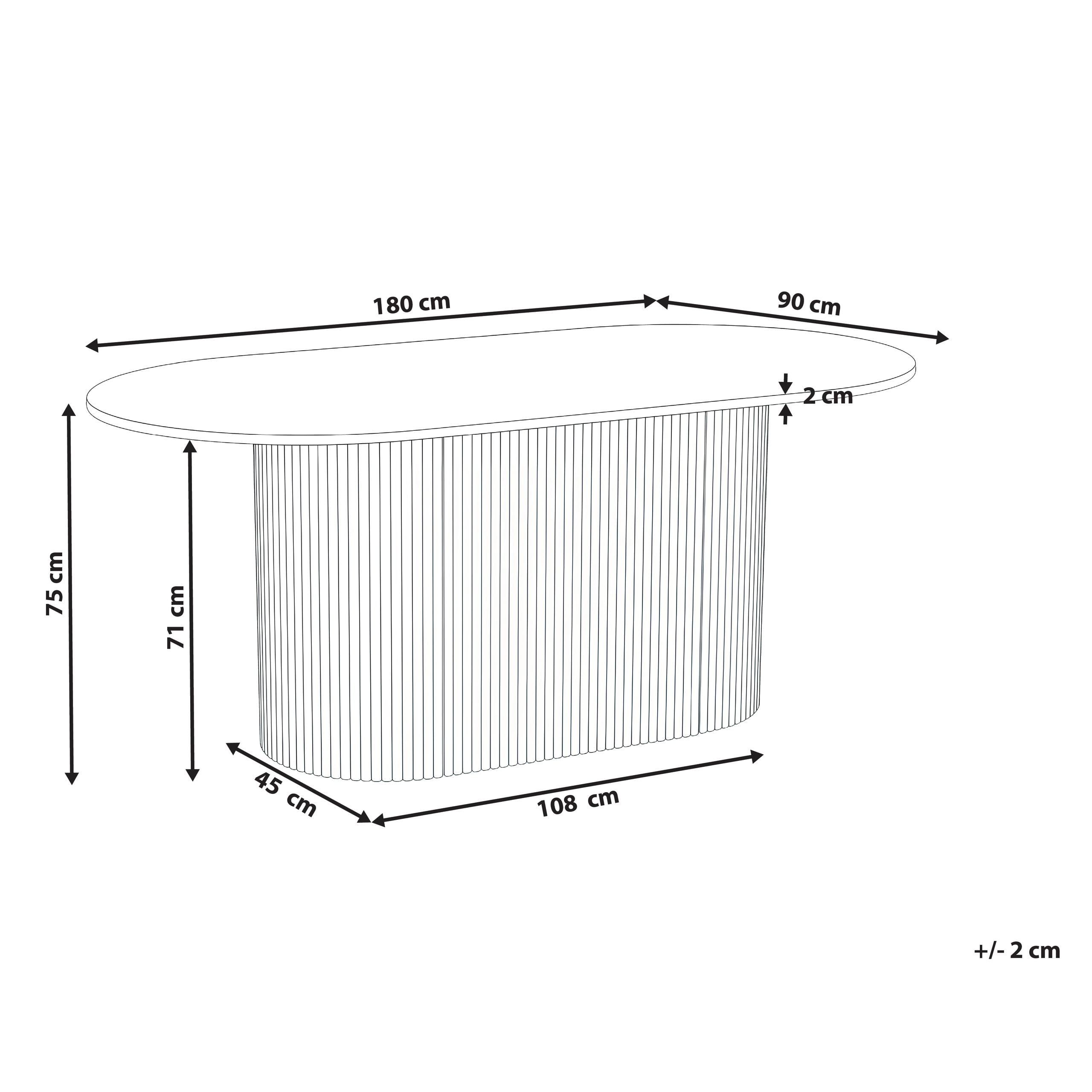 Matbord LUNNIN Ljus ekfanér 90 cm 180 cm