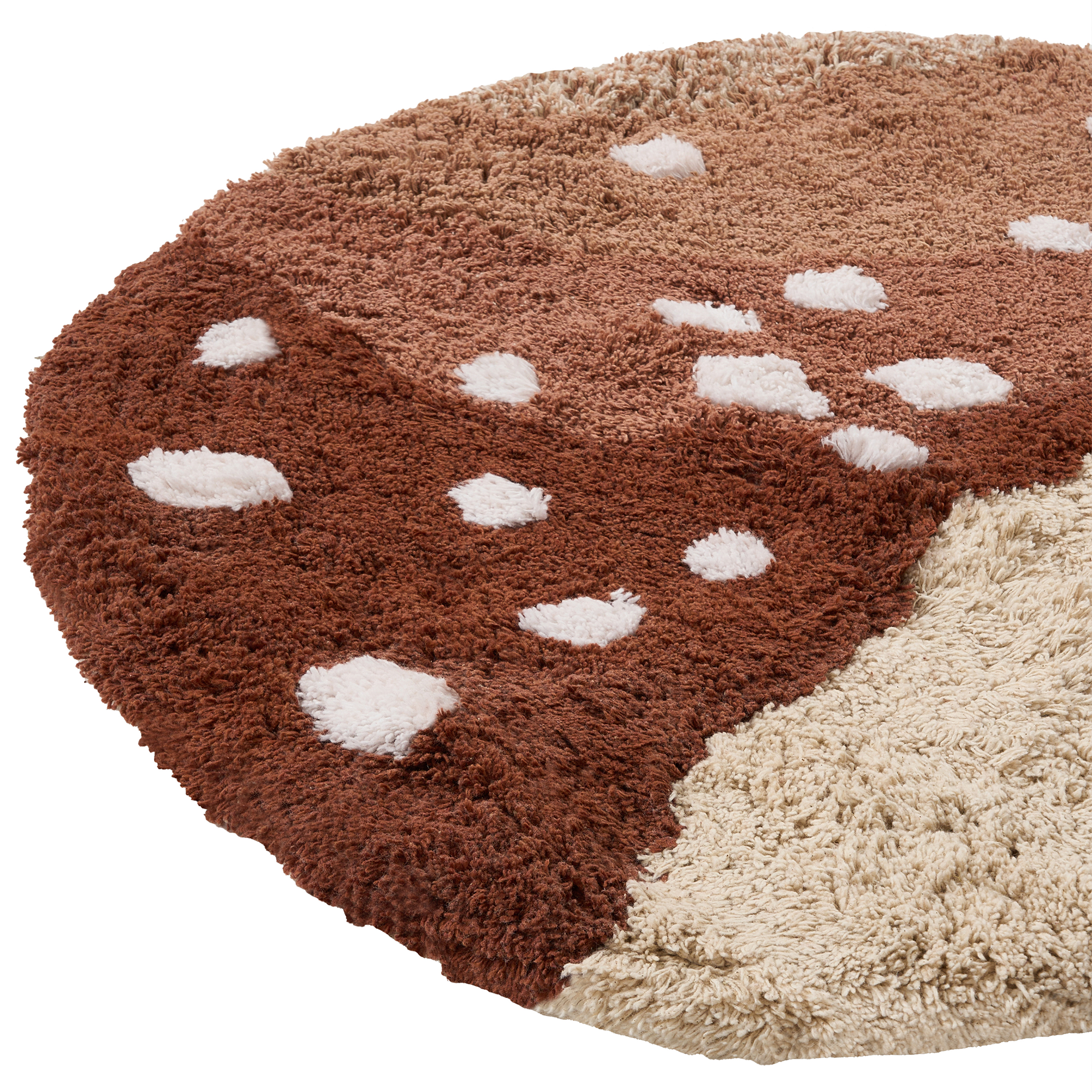 Barnmatta TOADSTOOL Ljusbeige 100 x 100 cm Bomull
