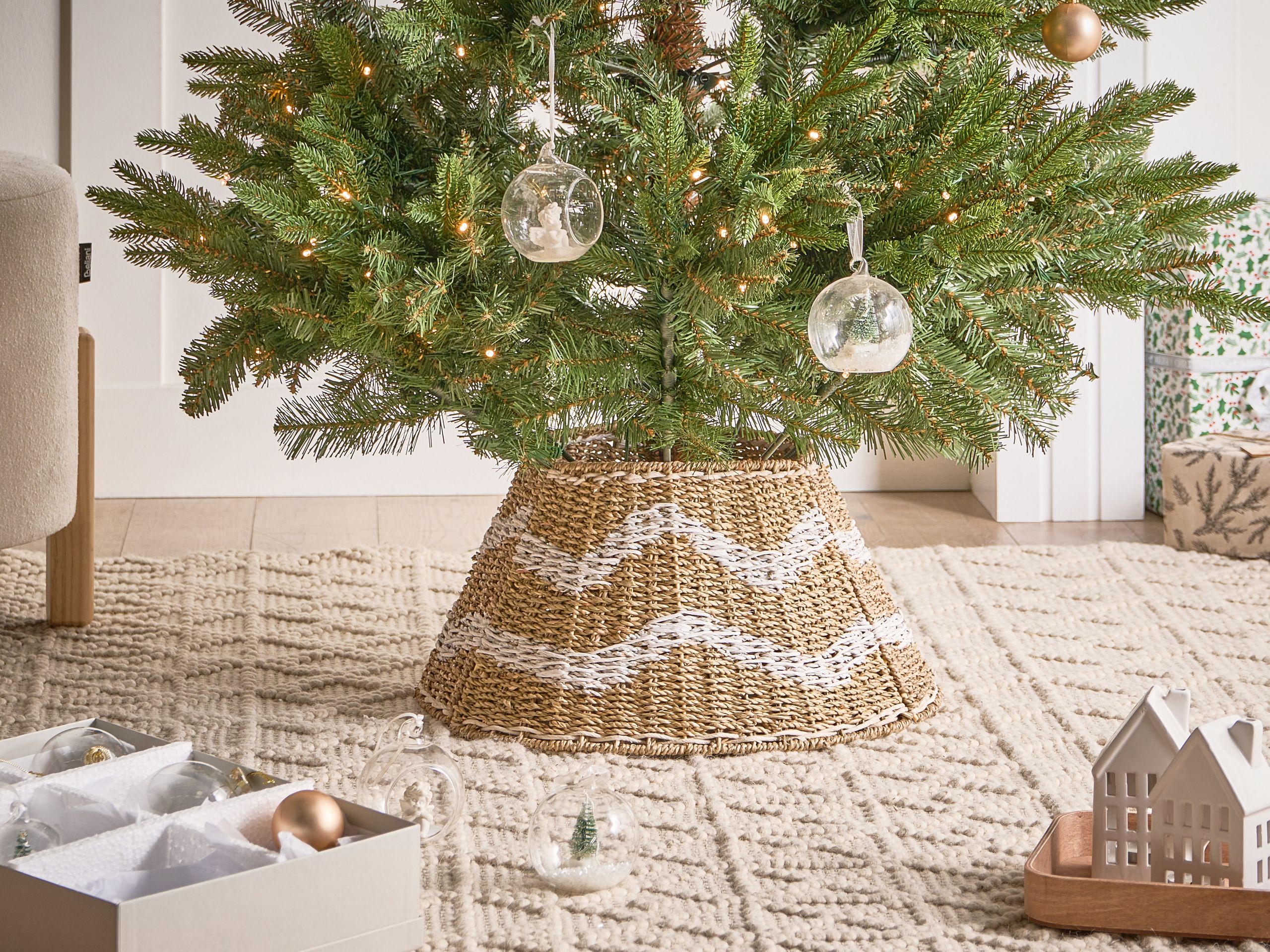 Julgranskrage HIVER 43 cm Sjögräs Vit