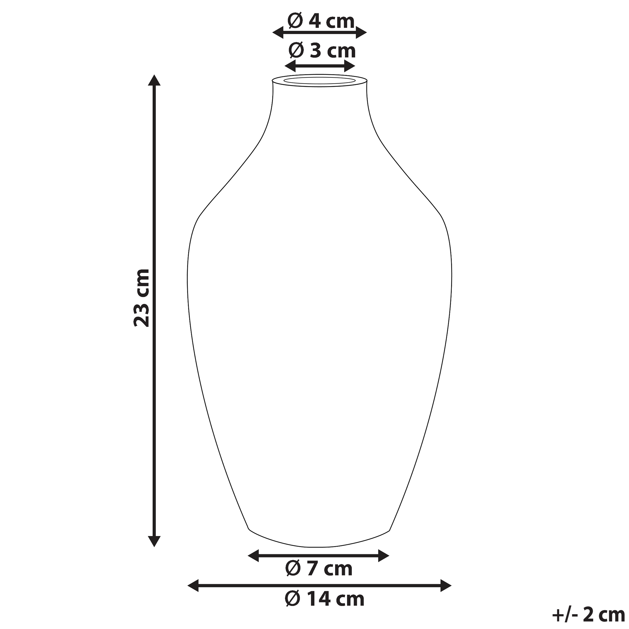 Blomvas HELIKE 23 cm Stengods Vit