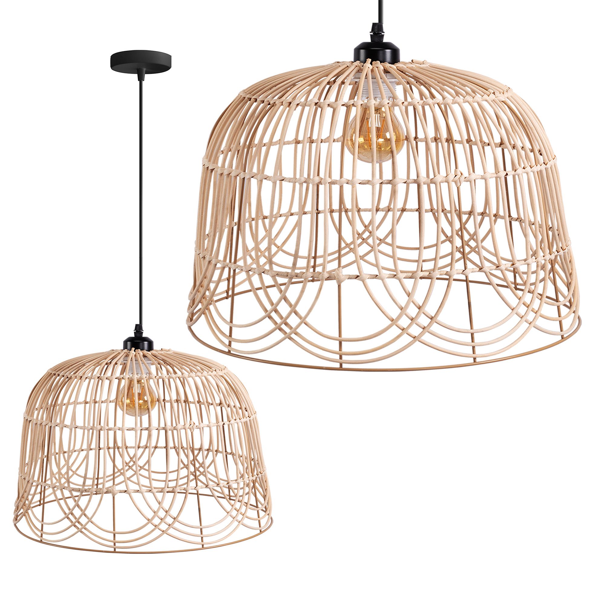 TOOLIGHT hängande taklampa APP1351-1CP 35CM Beige 34,5x34,5x25cm