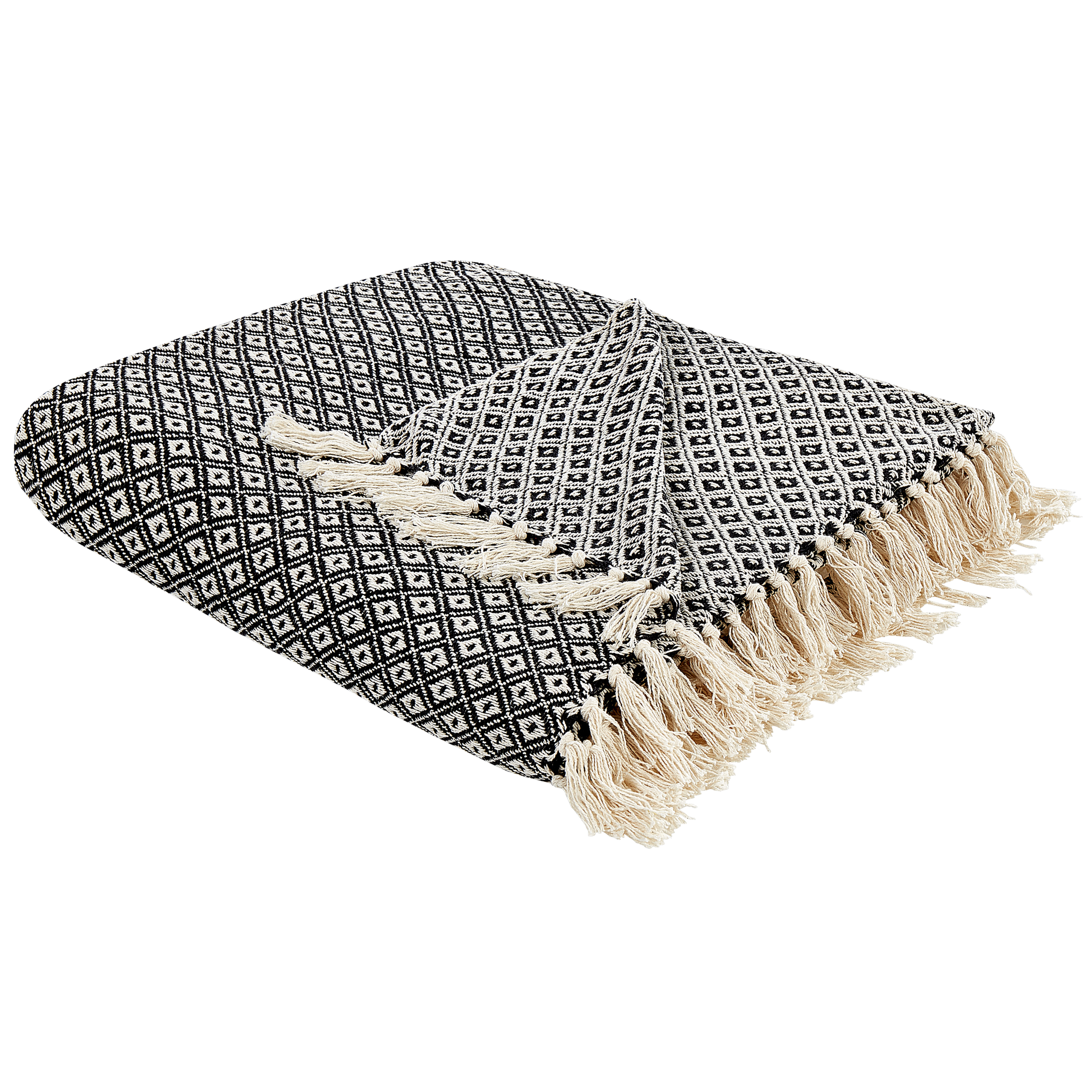 Pläd CHYAMA Bomull 200 x 220 cm Svart