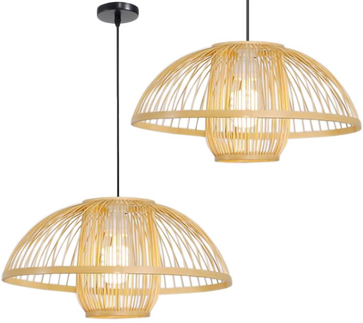 TOOLIGHT hängande taklampa APP887-1CP NATURAL BOHO Brun 23x40x80cm