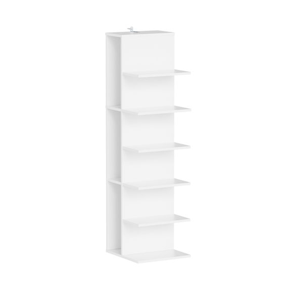 Bokhylla med öppna hyllor vit 30.0x32.5x110.5 cm STR14-W