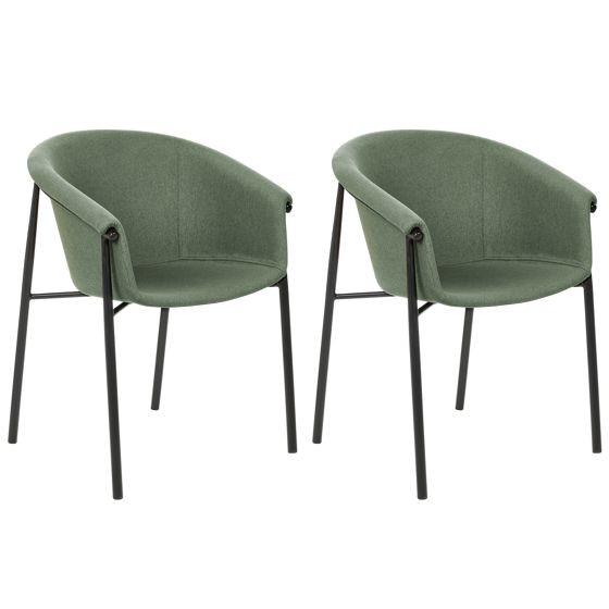 Set med 2 matstolar AMES Mörkgrön
