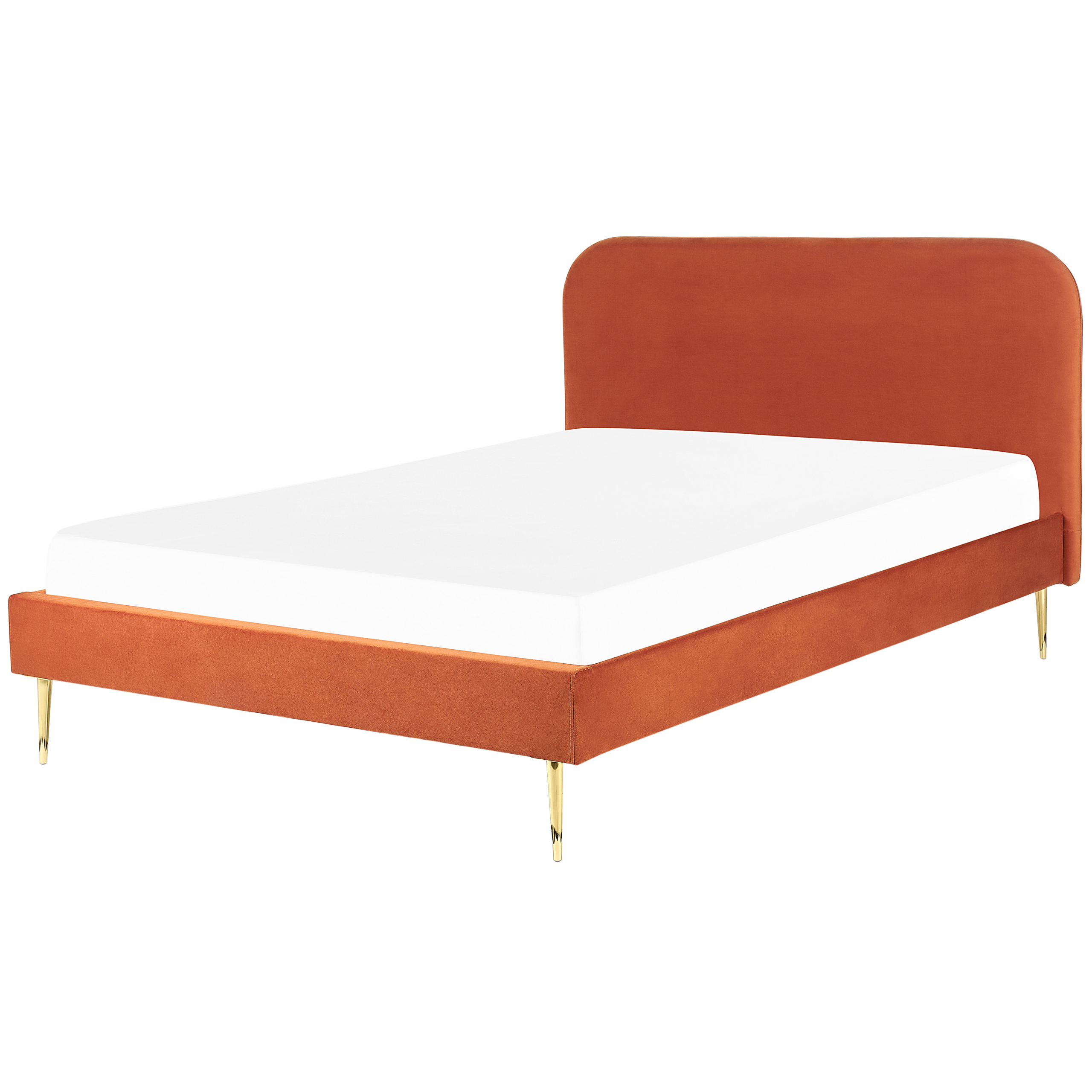 Säng med lamellram Sammet FLAYAT 160 x 200 cm Orange