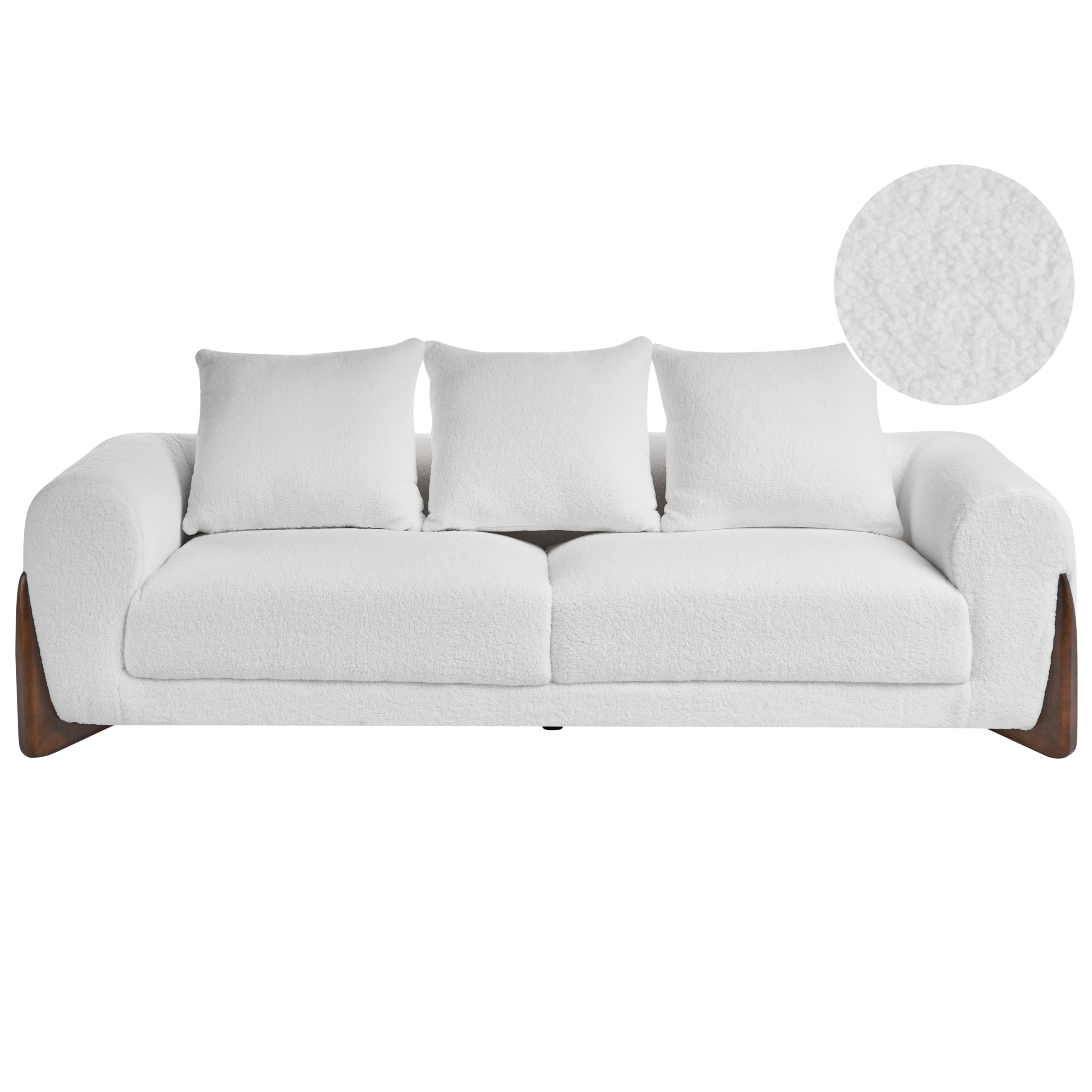 Soffa 3-sits VINLIDEN Bouclé Vit