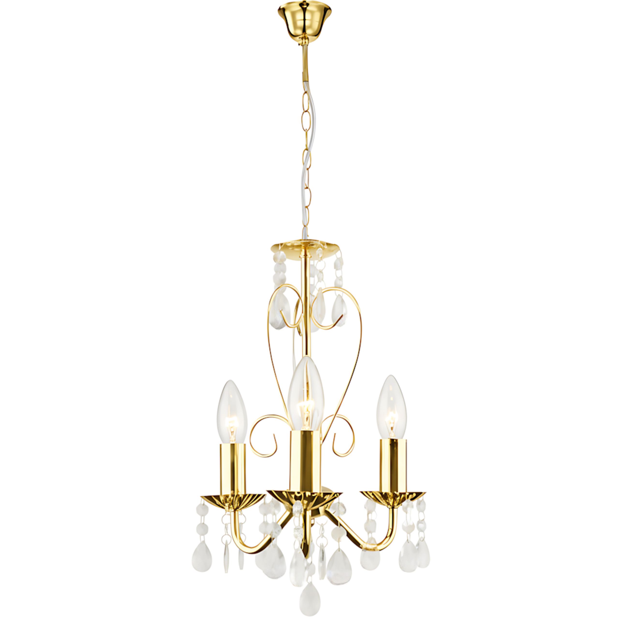 Toolight Hängande taklampa EBT012-3CP Guld 125x75x25cm