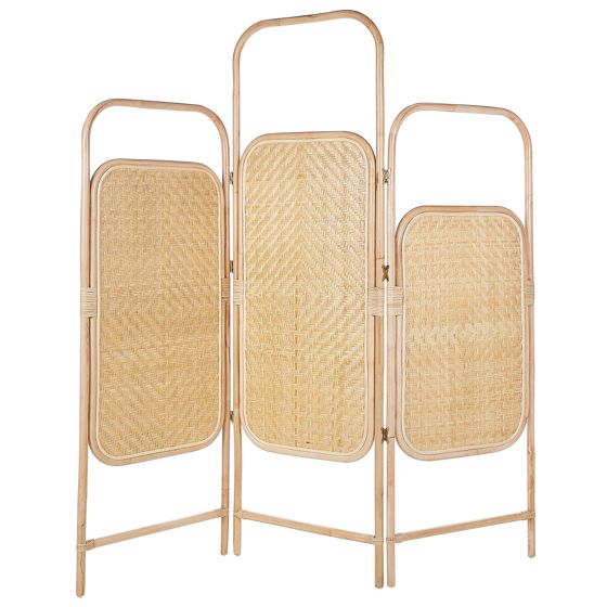Rumsavdelare med 3 paneler CARPI 166 cm 180 cm Naturlig