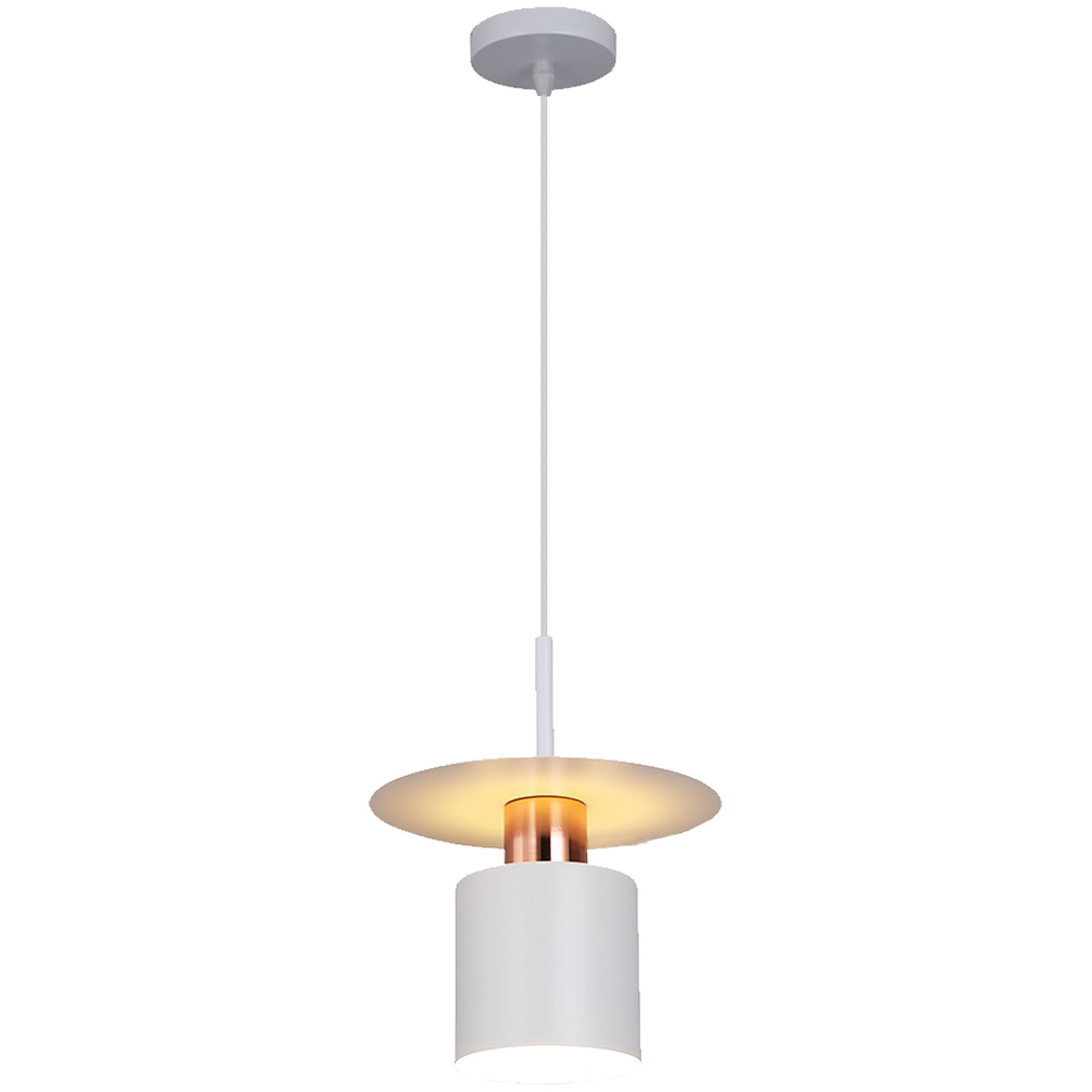 TOOLIGHT hängande taklampa APP1146-1CP Vit/Roséguld 20x20x32cm
