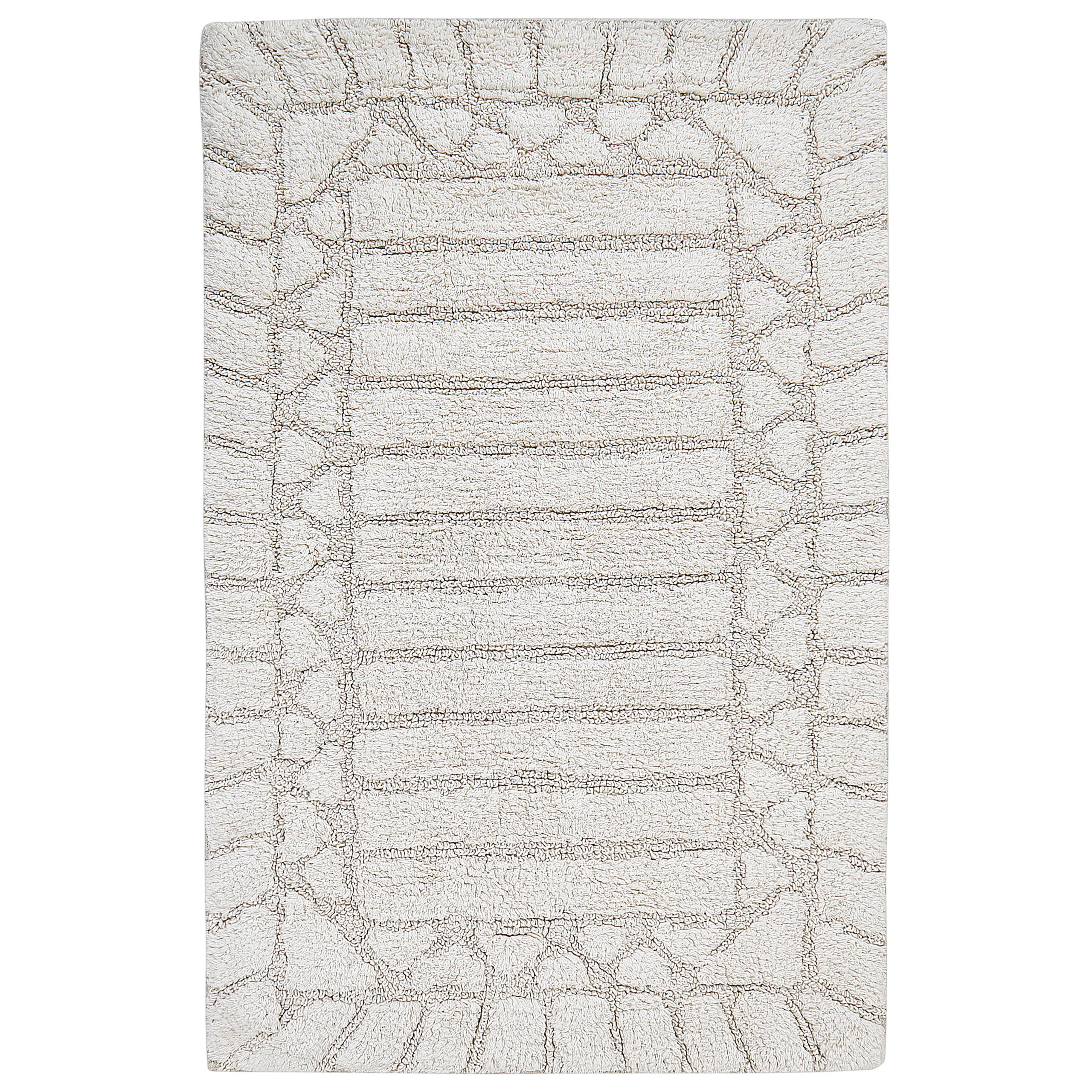 Badrumsmatta TEKKE Ljusbeige 60 x 90 cm Bomull