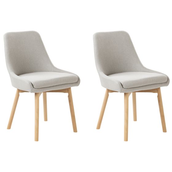 Set med 2 matstolar MELFORT Ljusgrå