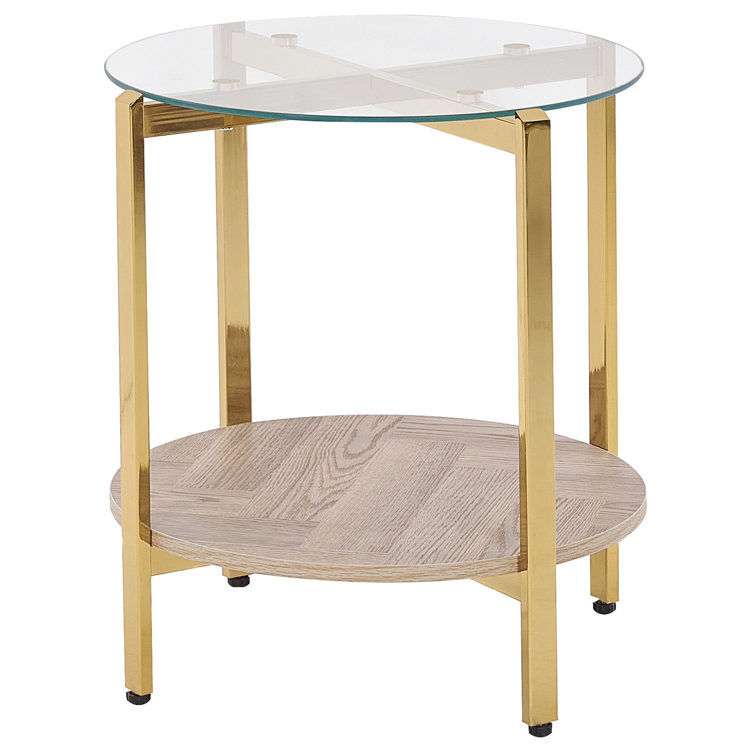 Sidobord LOVELL Härdat glas Guld