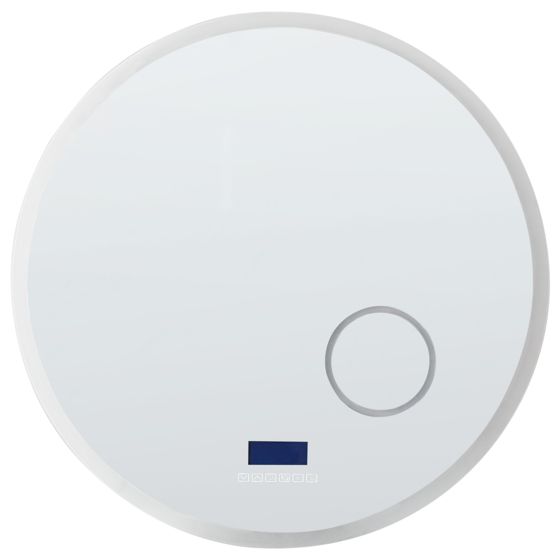 Badrumsspegel med LED FIXIN 80 cm 80 cm med inbyggd Bluetooth-högtalare Silver